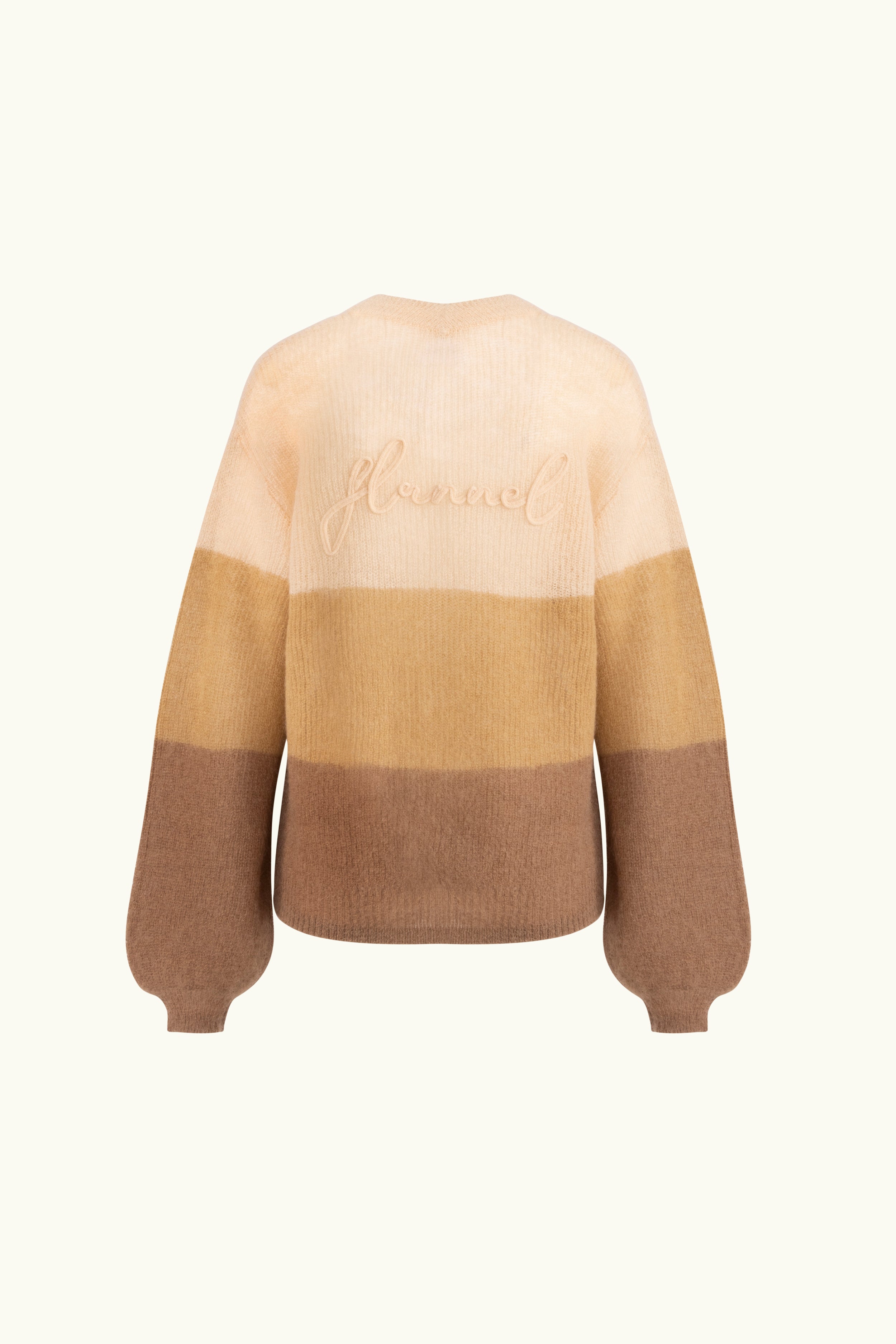 Inez Mohair-Wool Logo Knit Cardigan