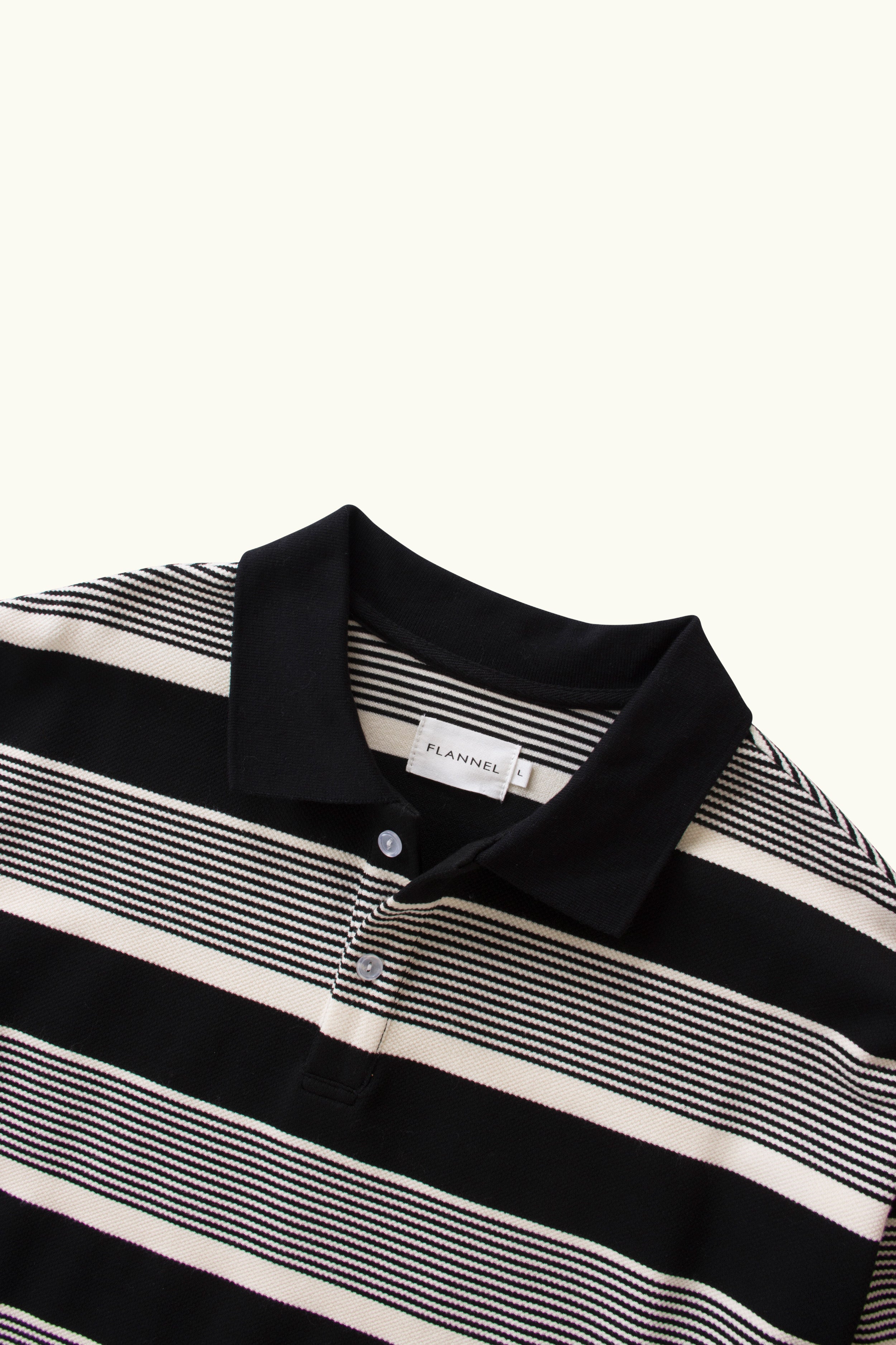 Kyoto Stripe Oversized Long Sleeve Polo