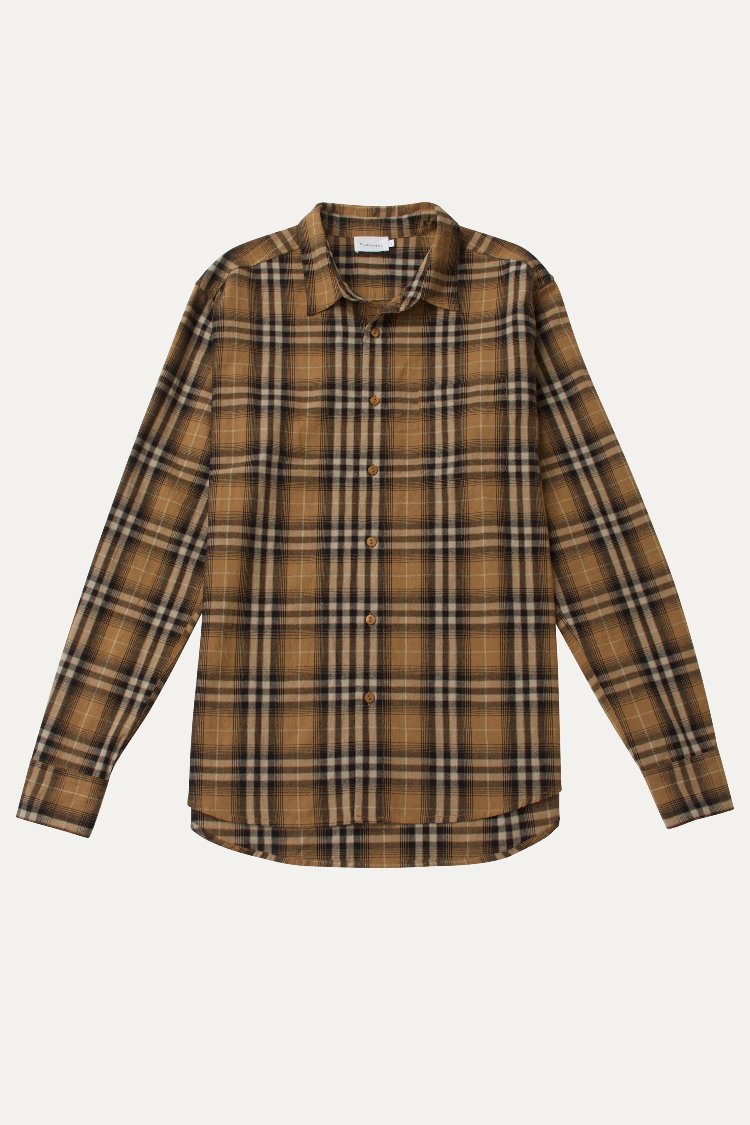 Valiant Relaxed Brown Check Cotton Shirt