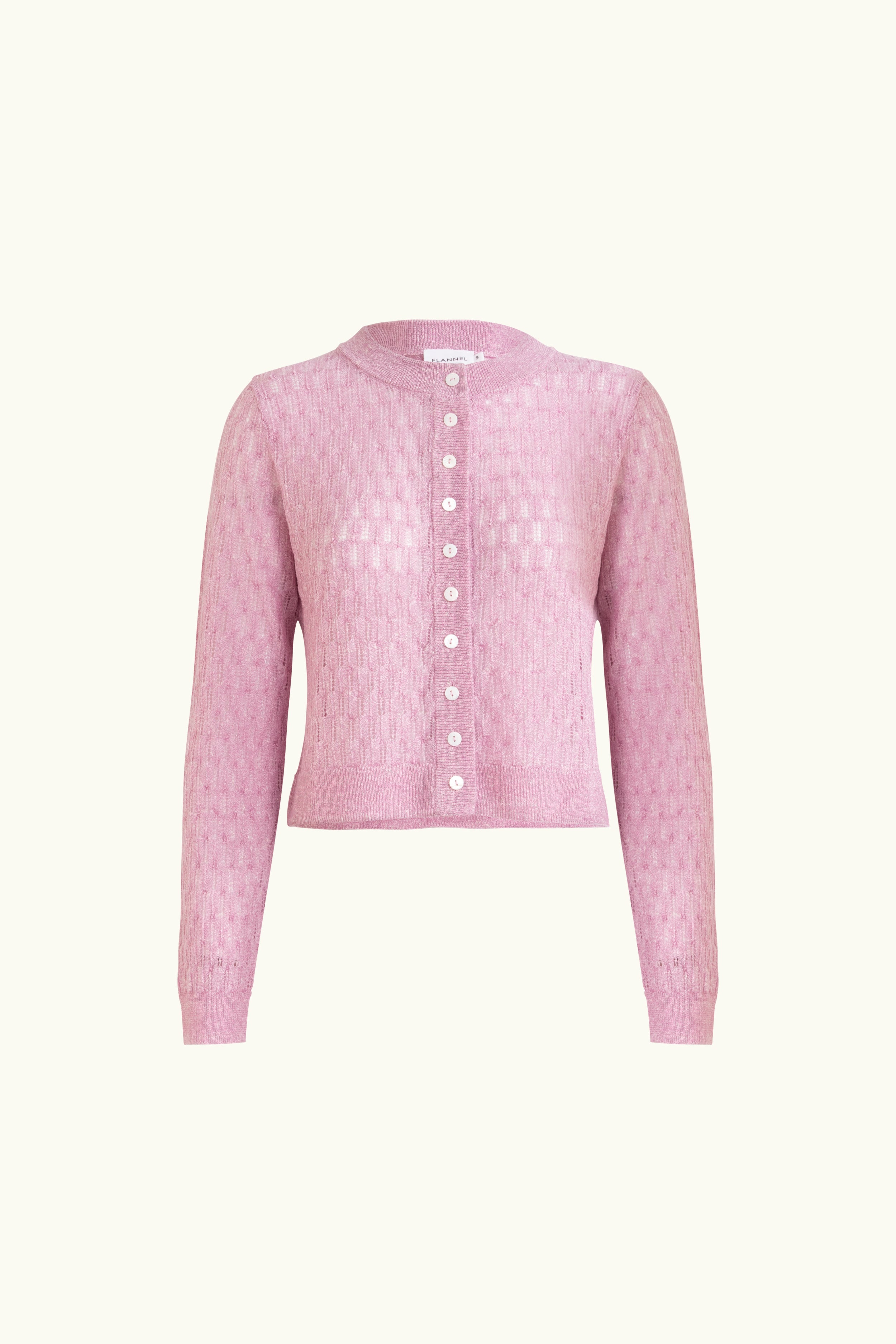 Miley Pointelle Merino Wool & Linen Cardigan