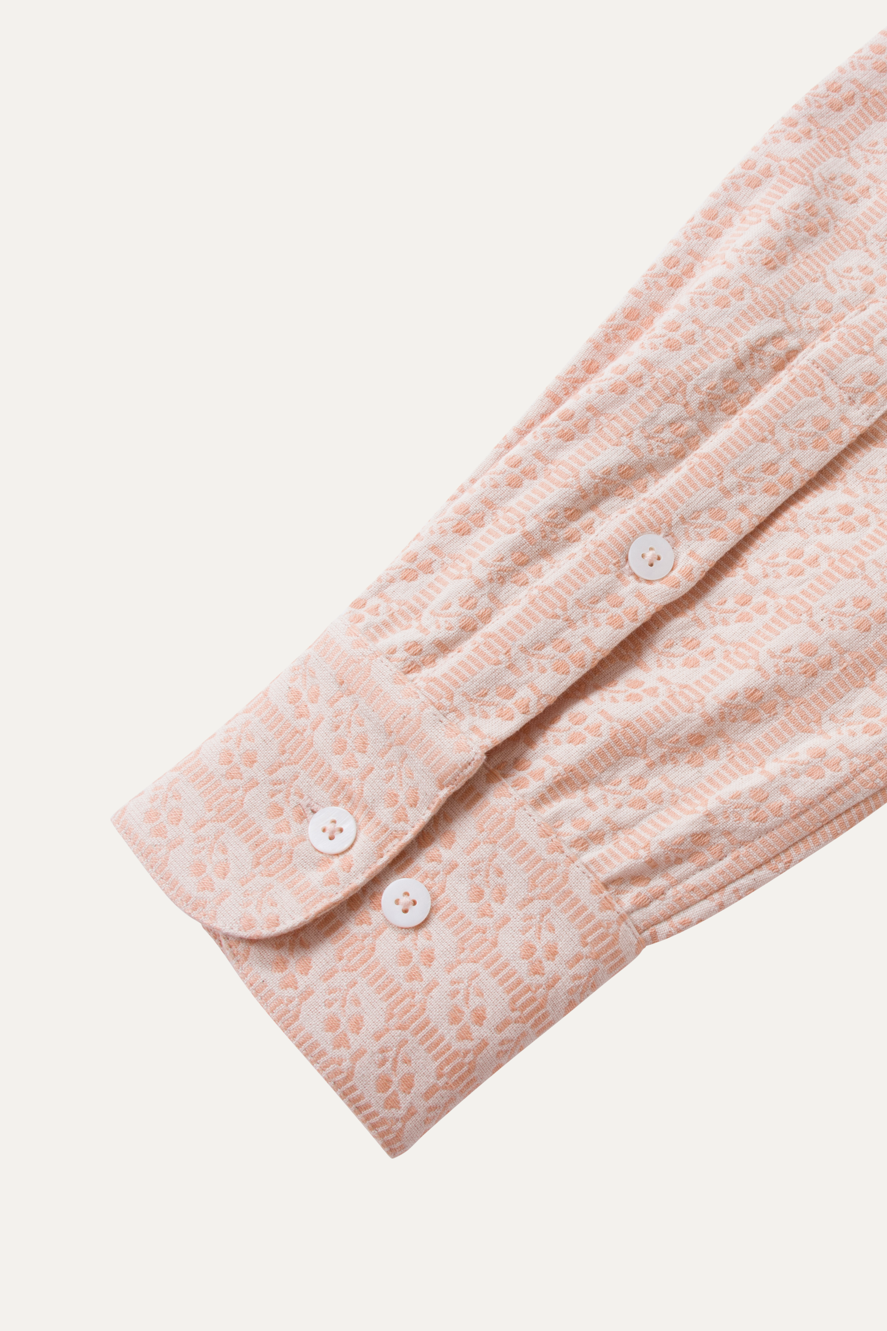 Rome Long Sleeve Jacquard Cotton Shirt