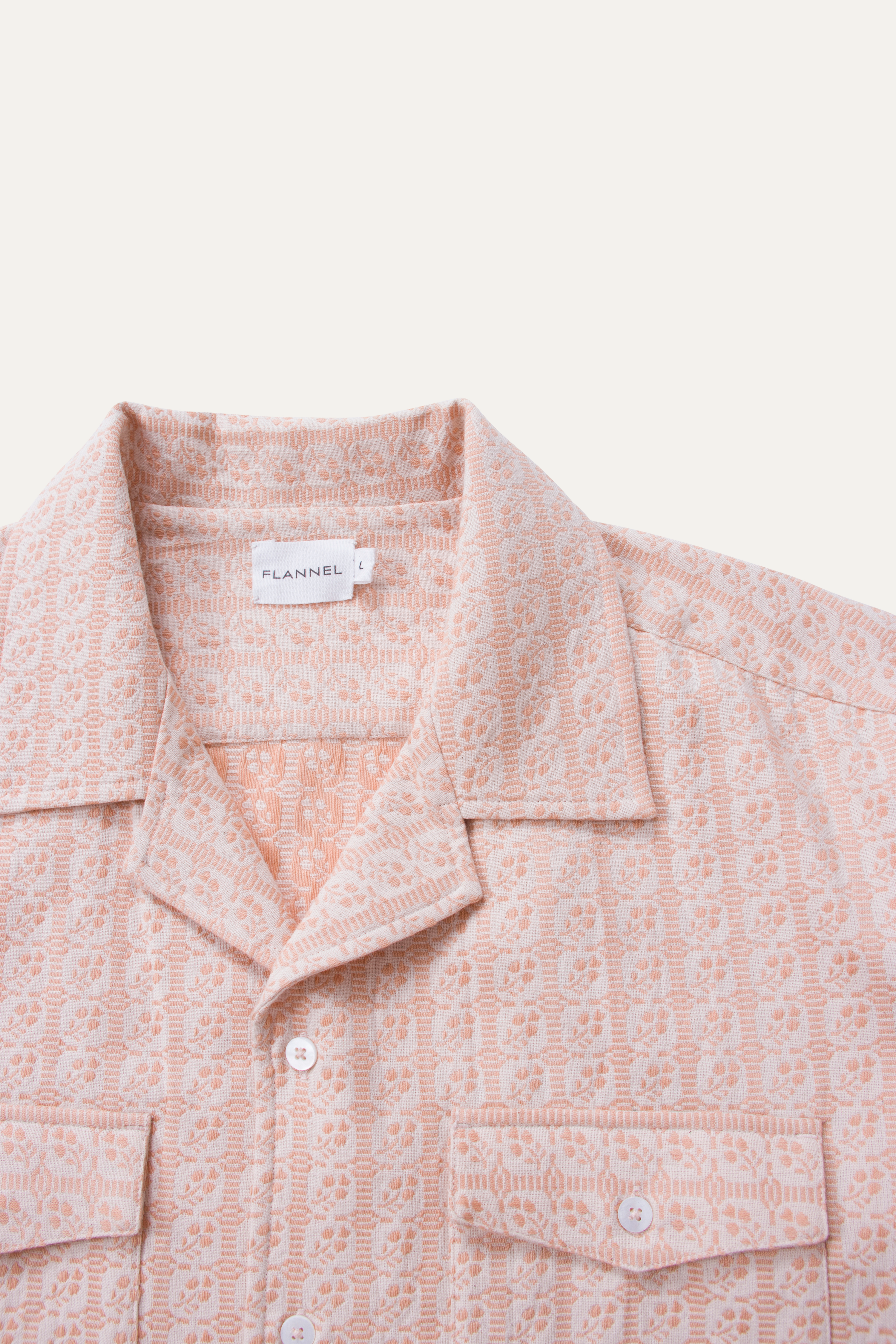 Rome Long Sleeve Jacquard Cotton Shirt