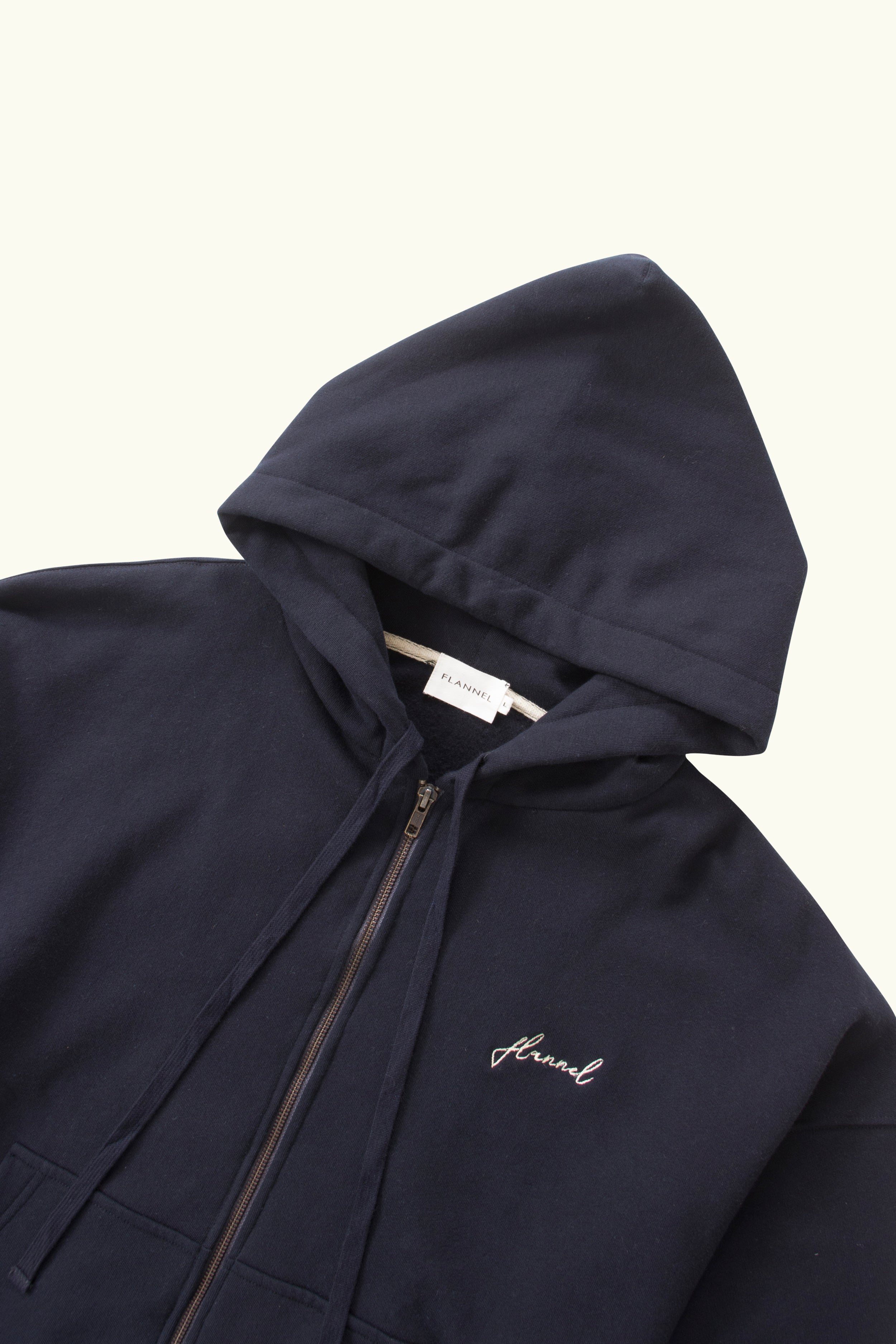 Anders Cotton Logo Zip Hoodie