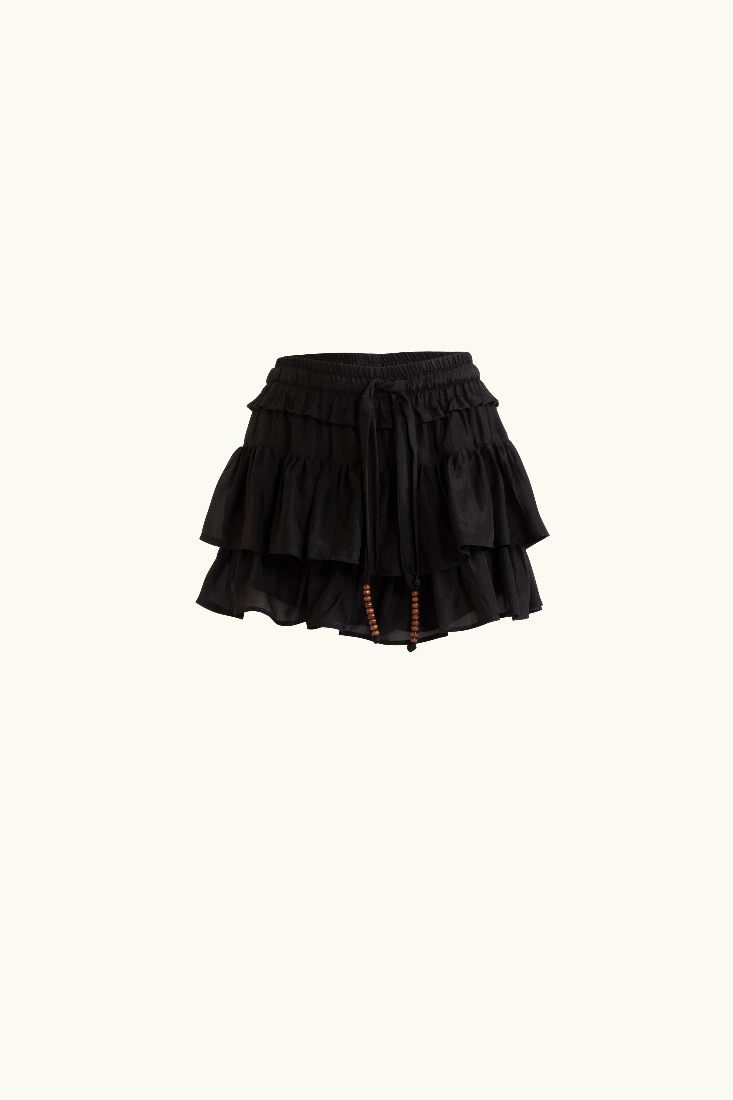 Amal Silk Habotai Frill Short