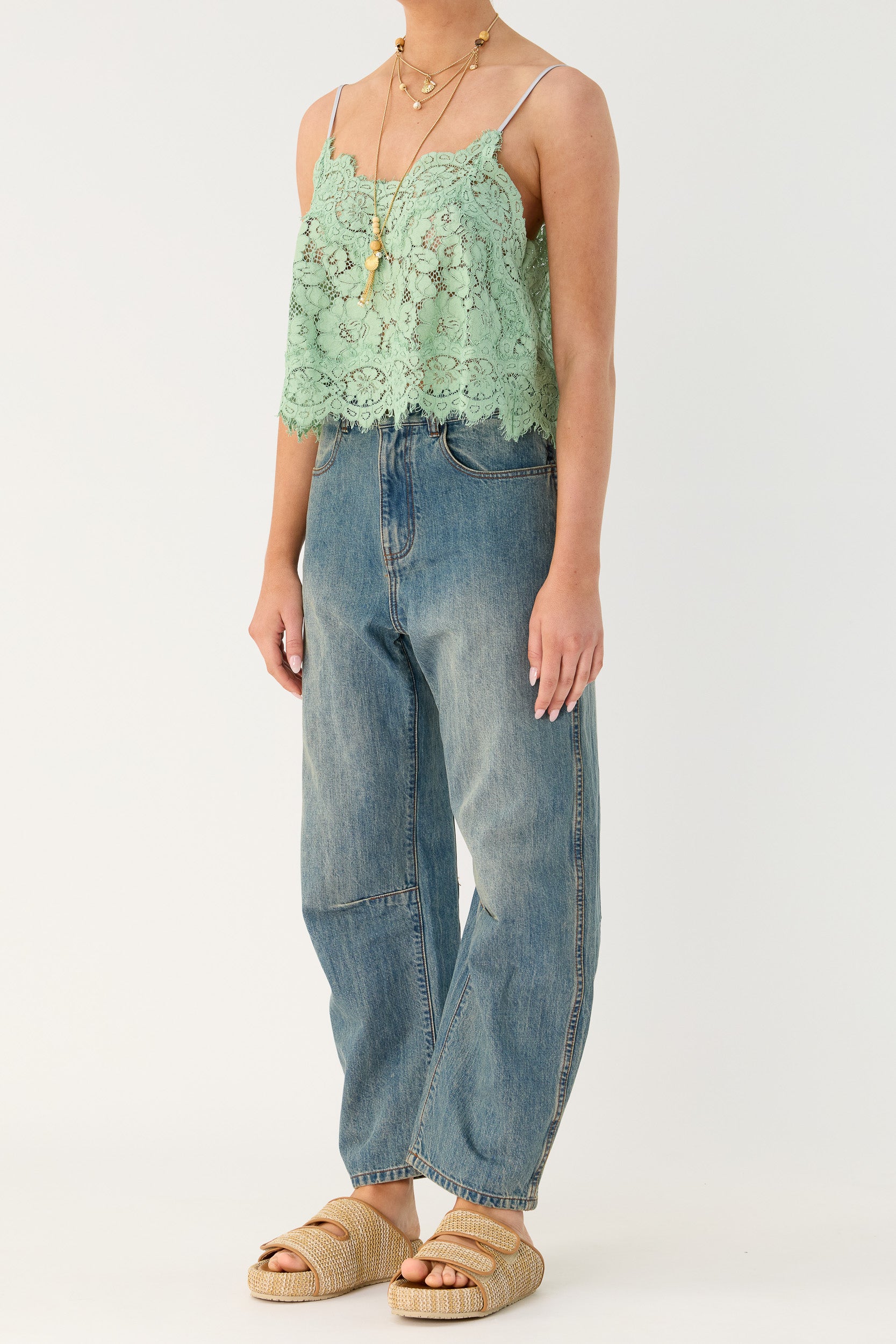 Tilly V Neck Lace Cami
