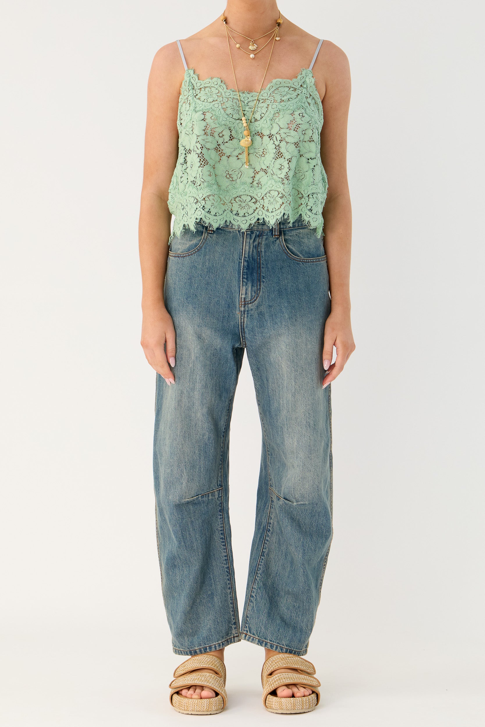Tilly V Neck Lace Cami