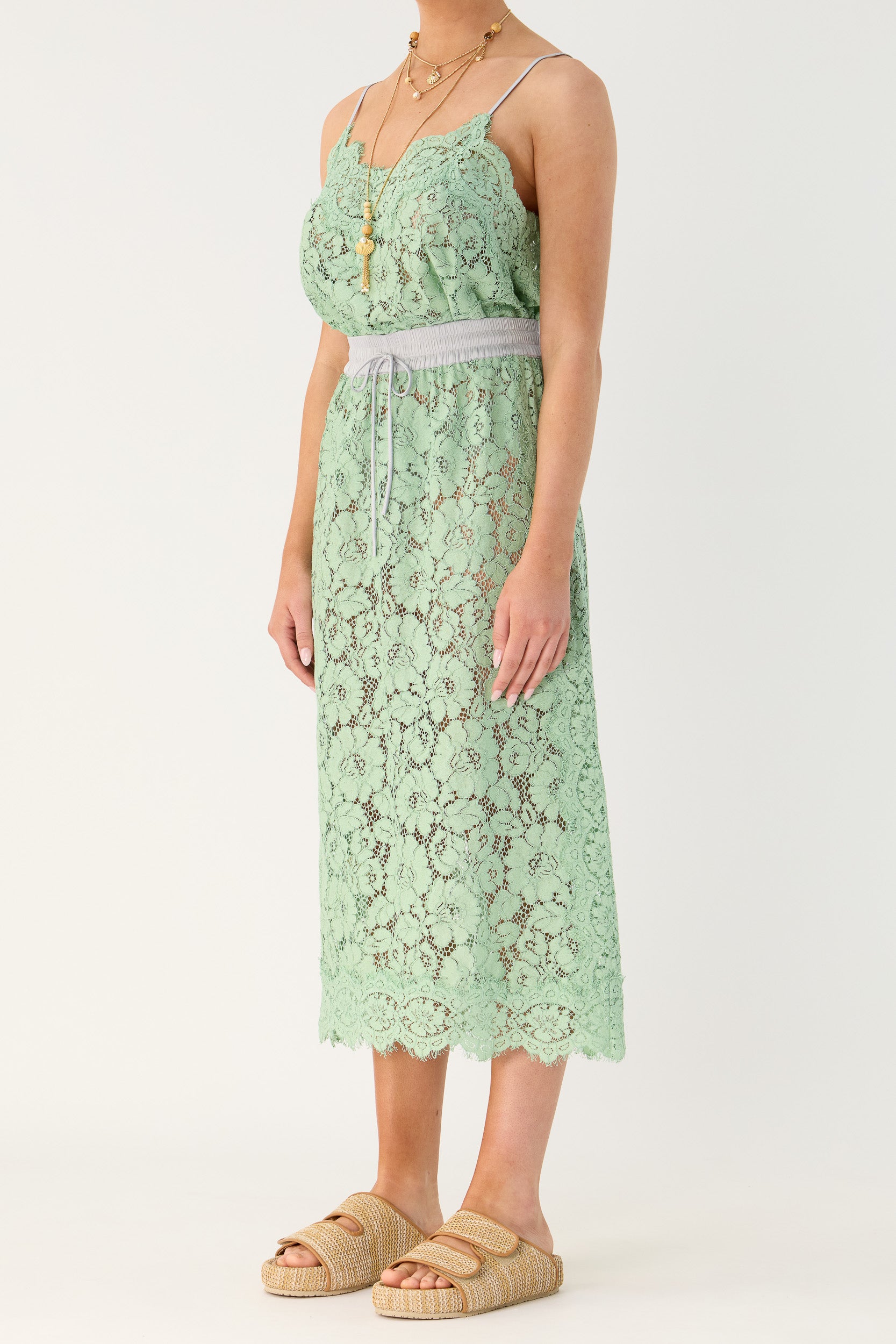 Tilly Drawstring Lace Skirt