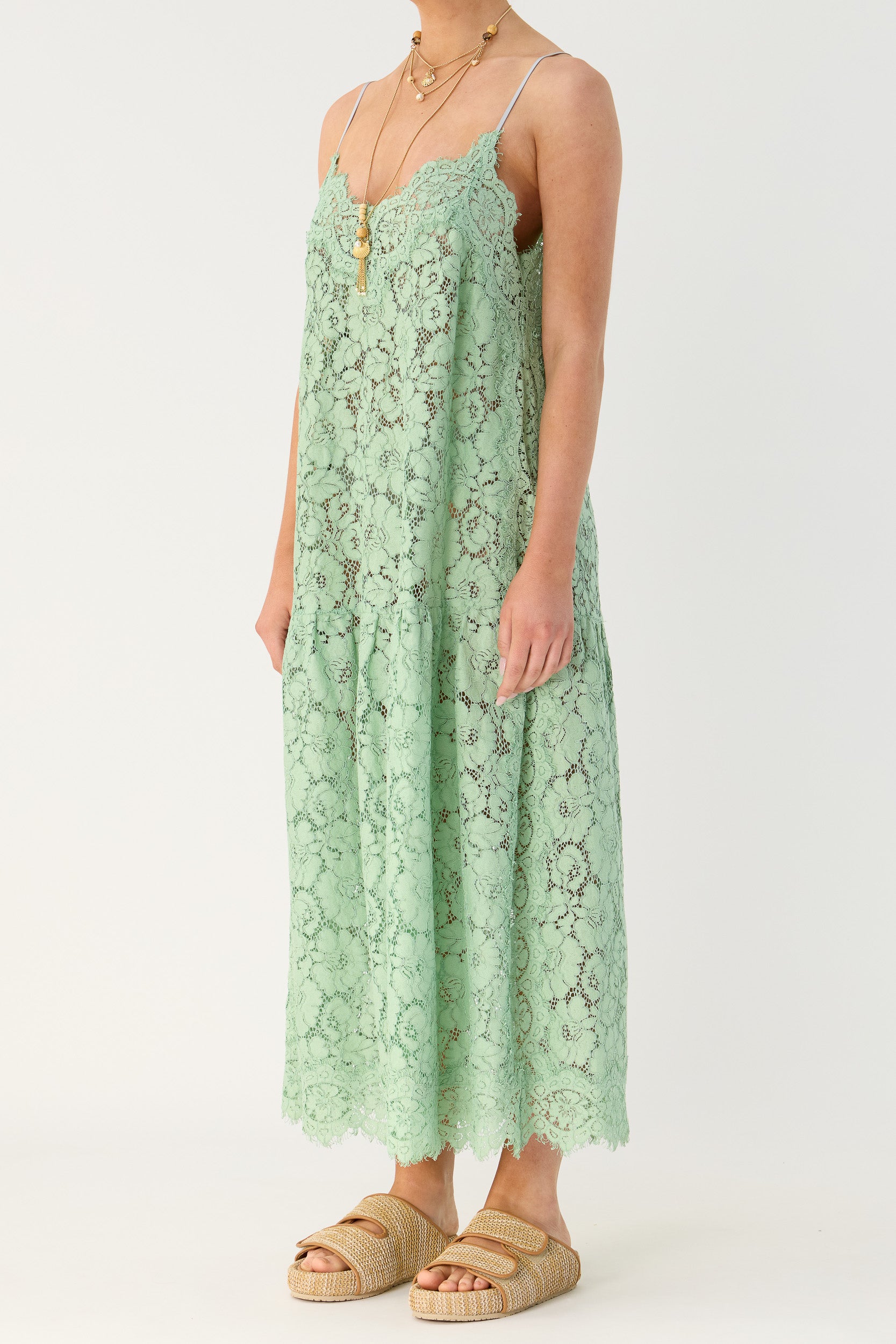 Tilly V Neck Lace Dress