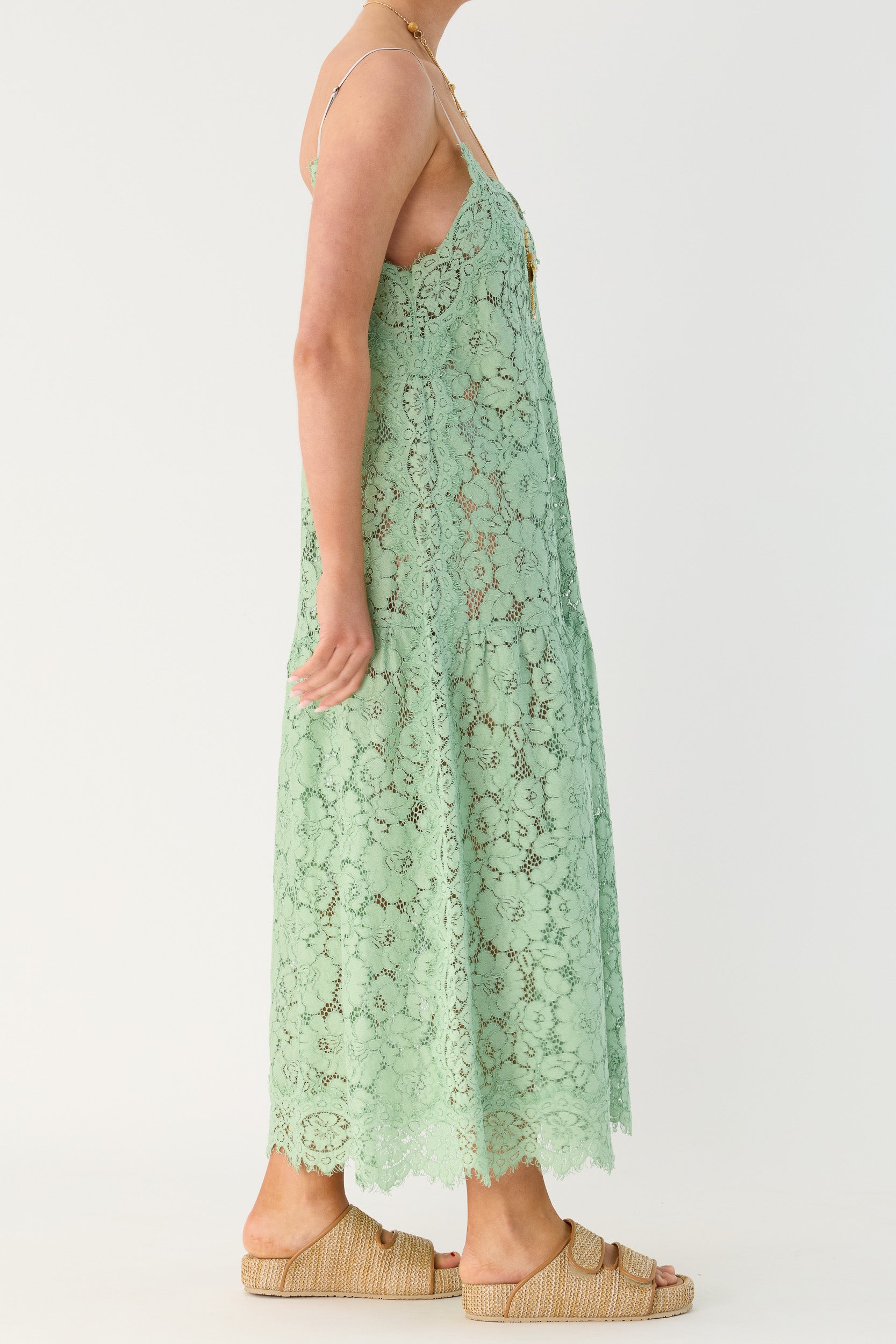 Tilly V Neck Lace Dress