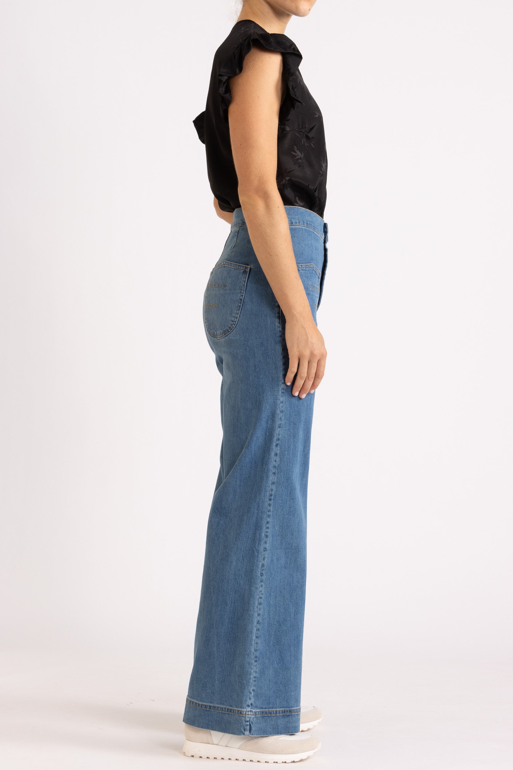 Rue Bamboo Jacquard Sleeveless Top