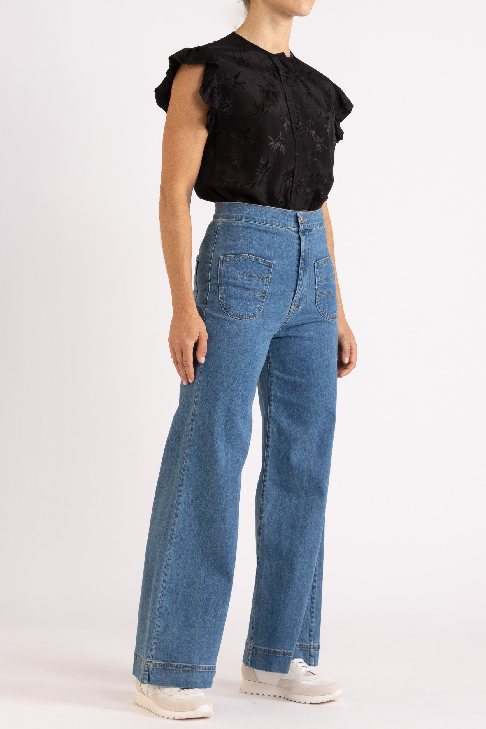 Rue Bamboo Jacquard Sleeveless Top