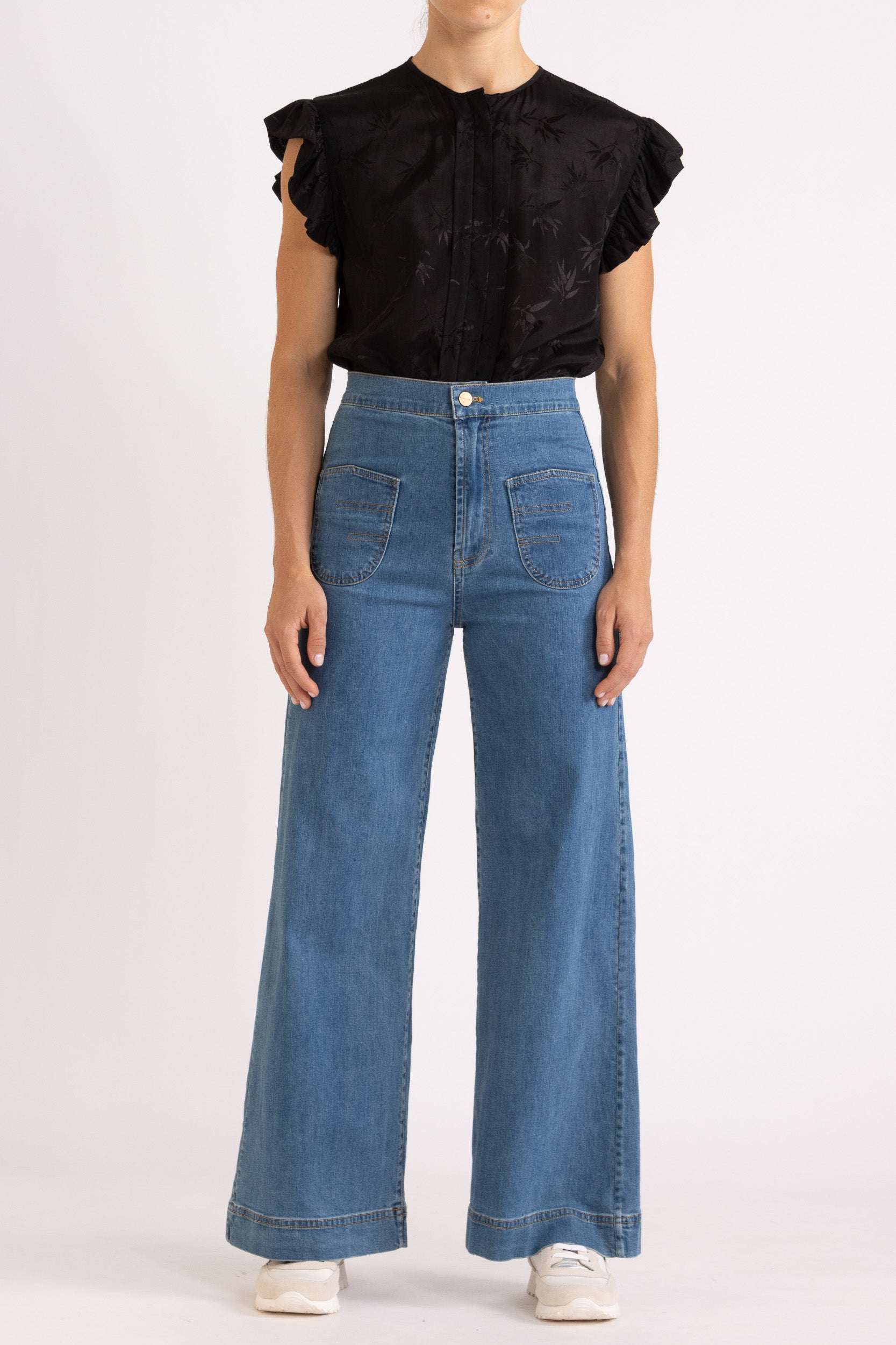 Rue Bamboo Jacquard Sleeveless Top