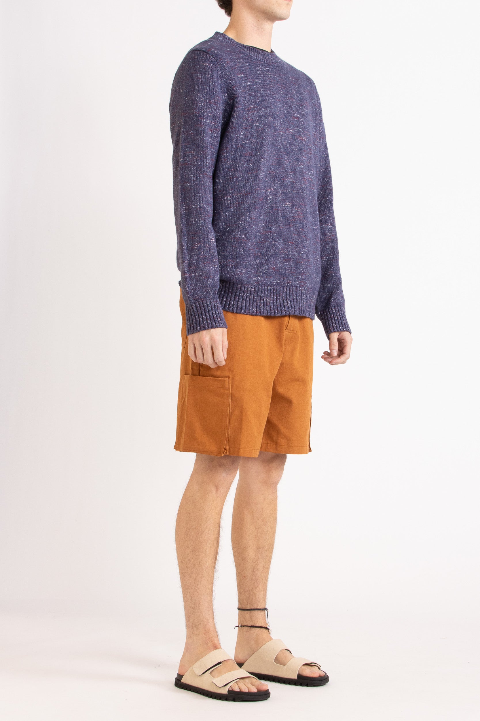 Milton Hemp-Cotton Knit Crew Sweater