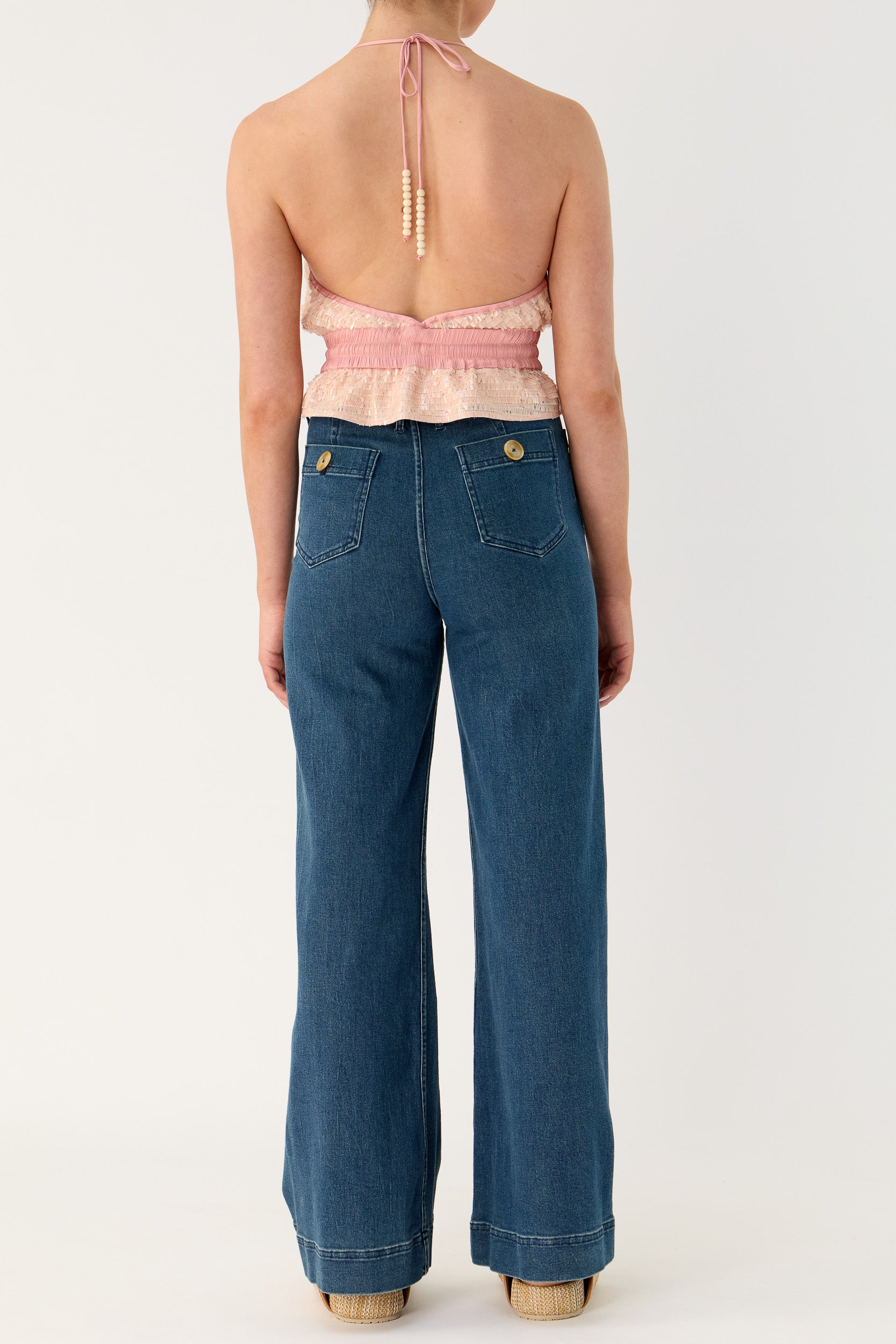 Marella Halter Neck Sequin Top