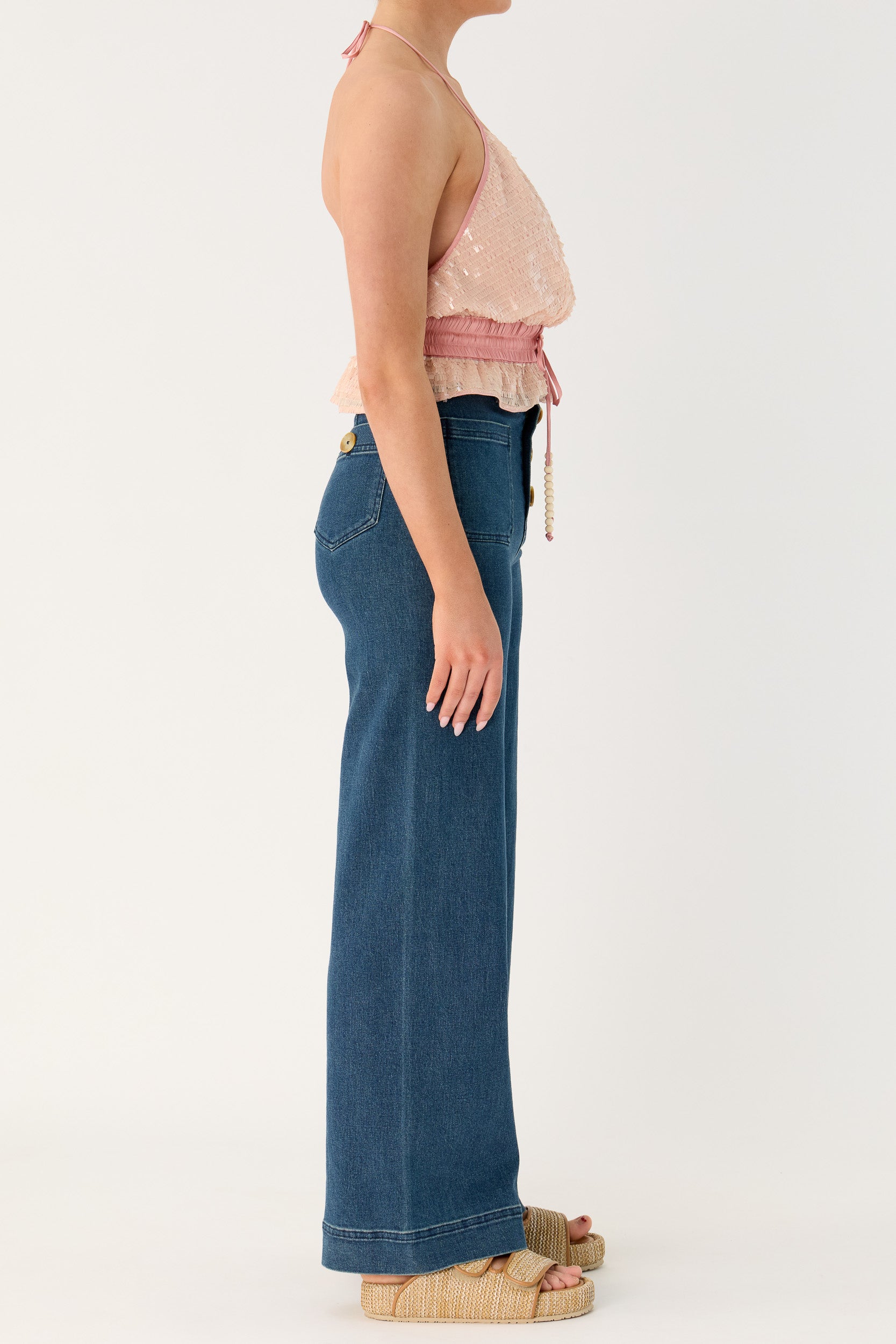 Marella Halter Neck Sequin Top