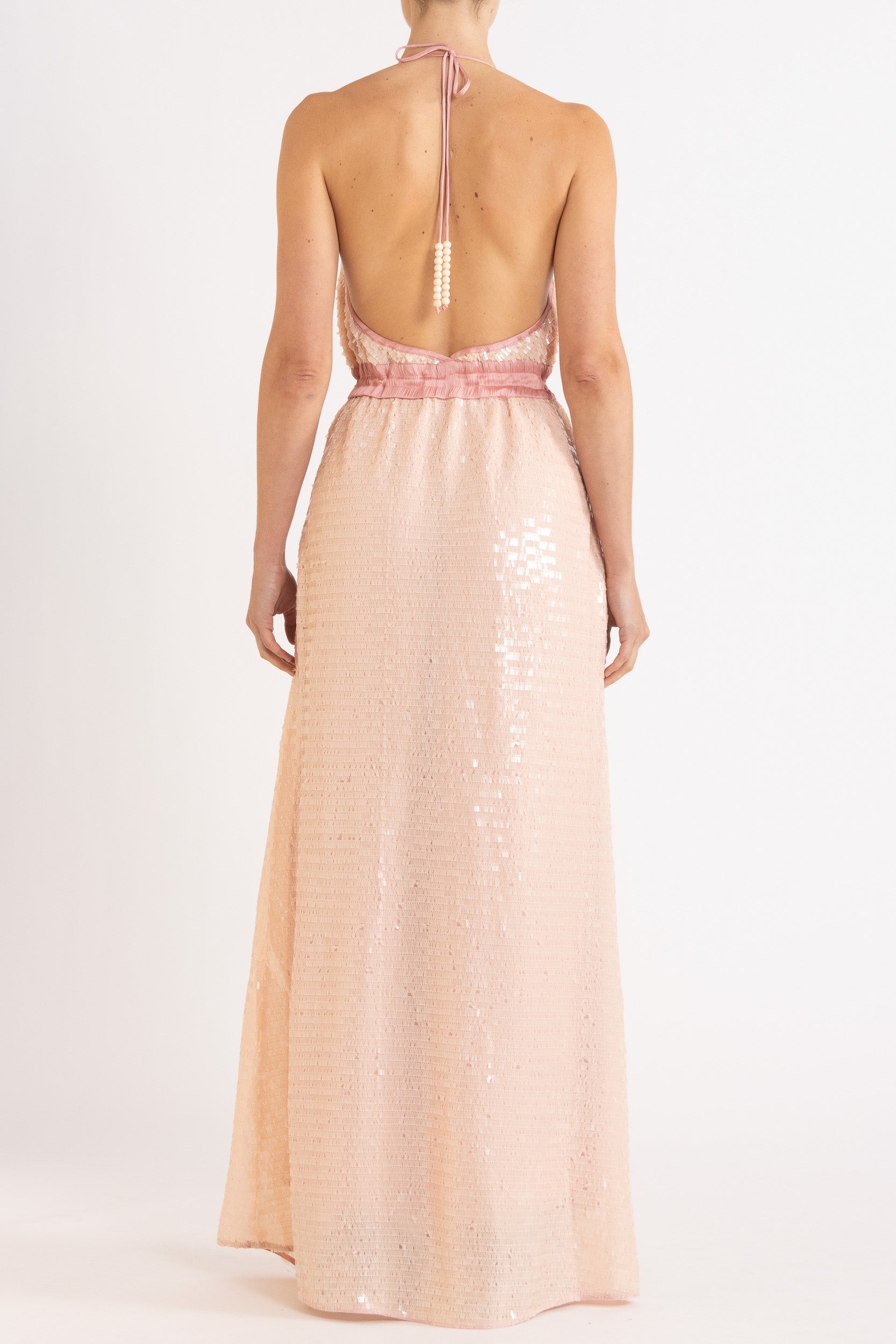 Marella Sequin Halter Neck Dress