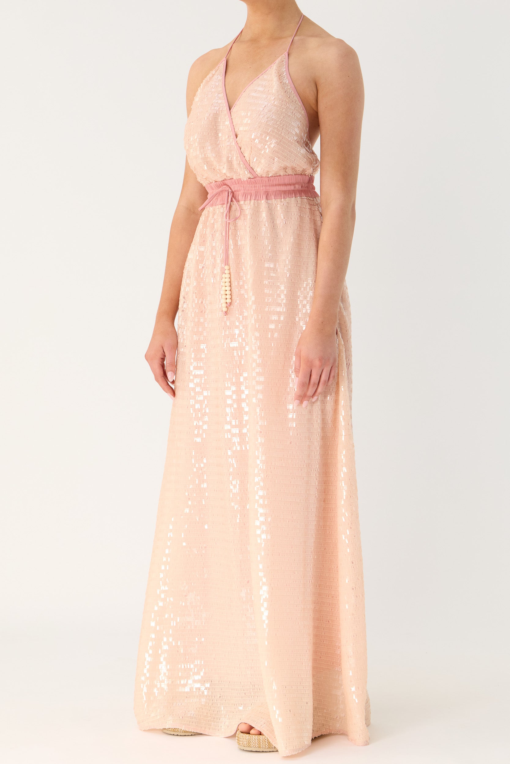 Marella Sequin Halter Neck Dress