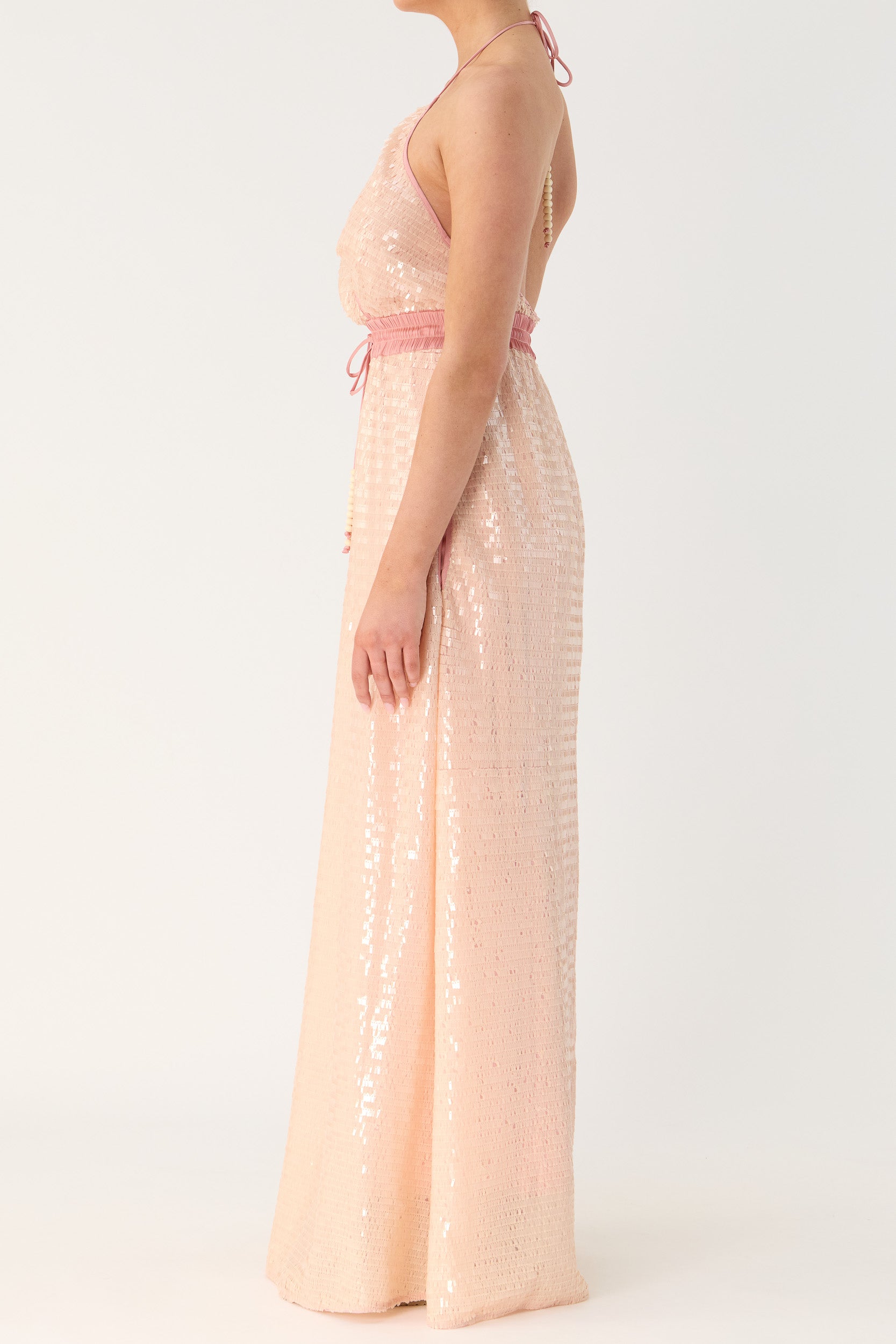 Marella Sequin Halter Neck Dress