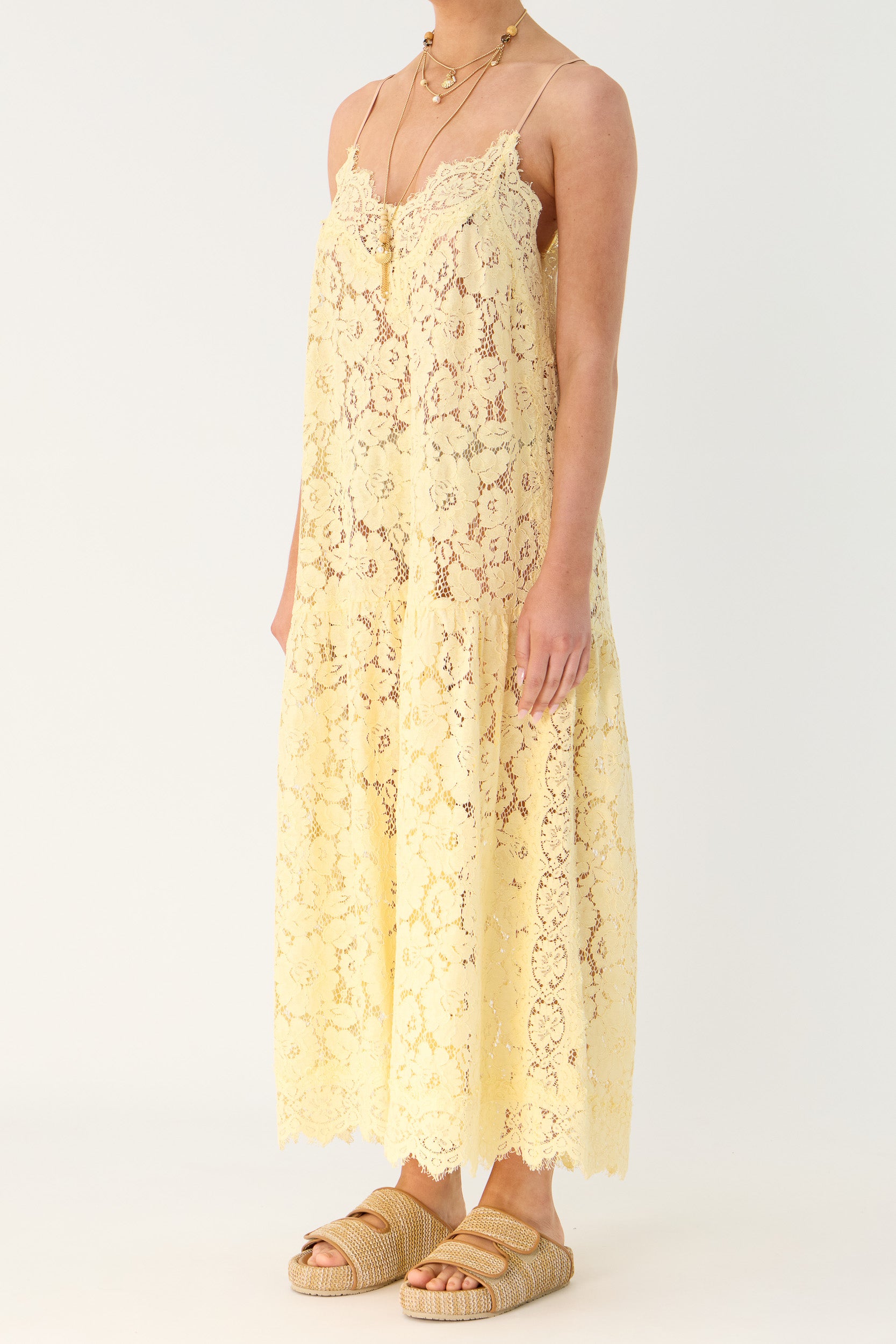 Tilly V Neck Lace Dress