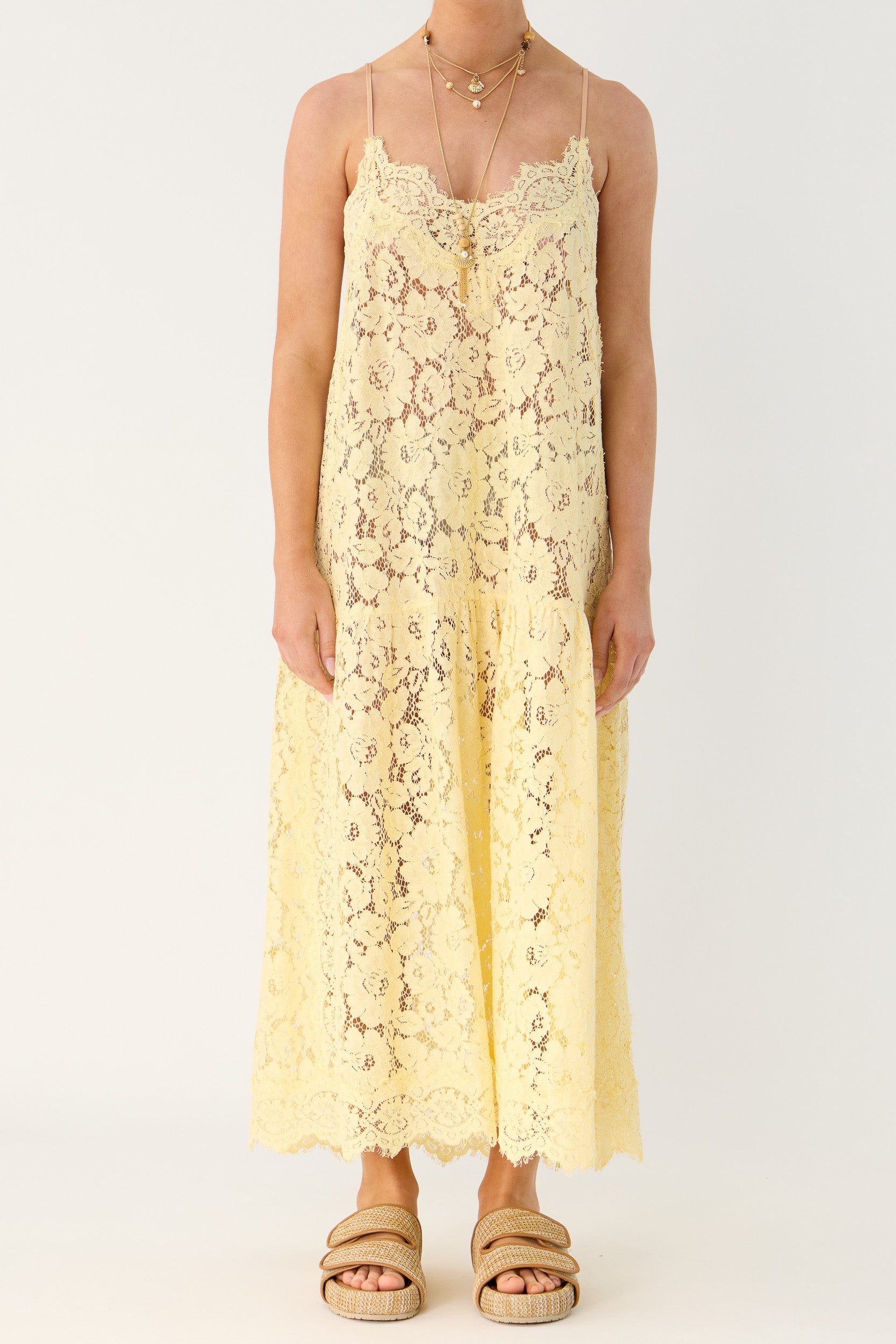 Tilly V Neck Lace Dress