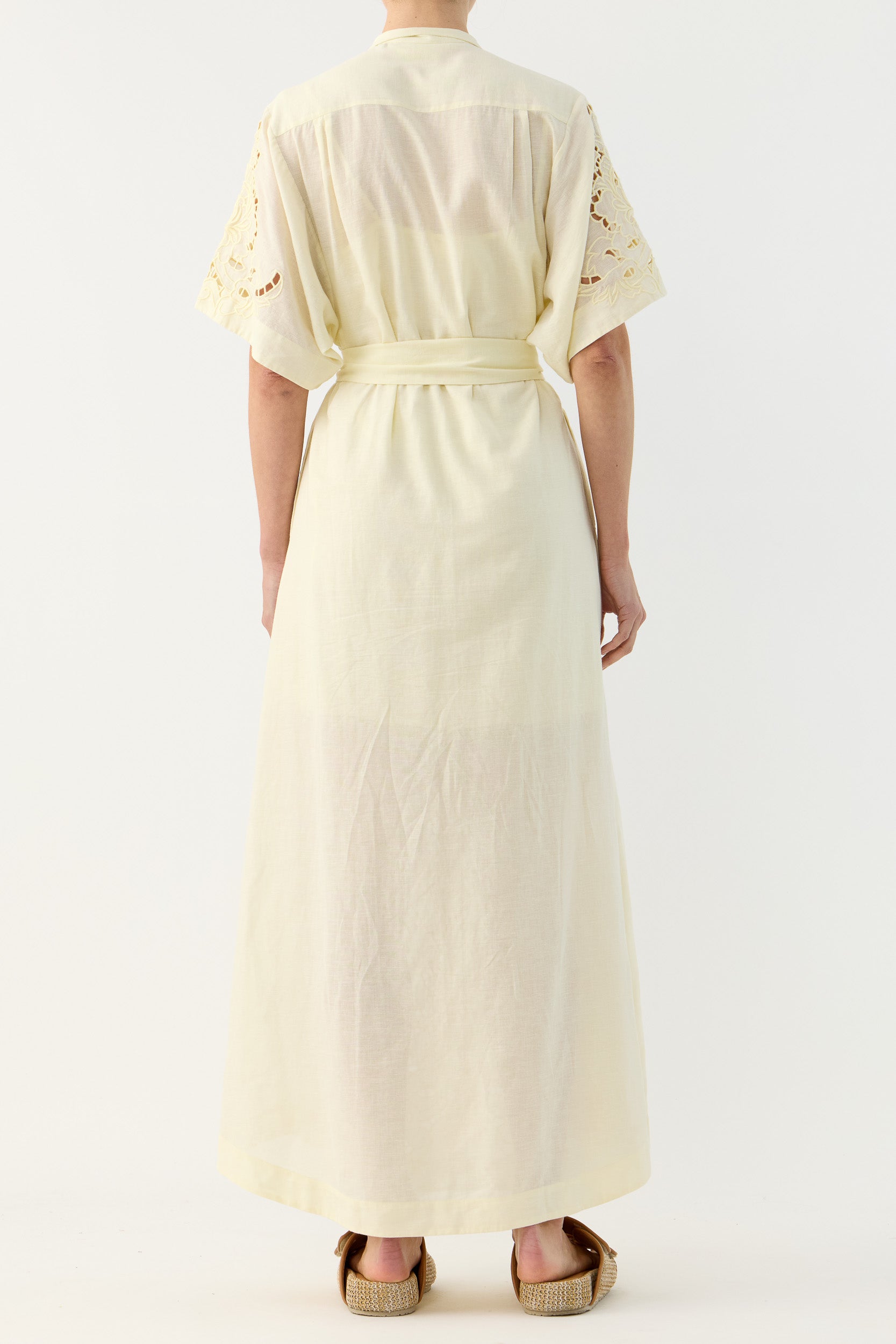 Pascal Embroidered Cutout Shirt Dress