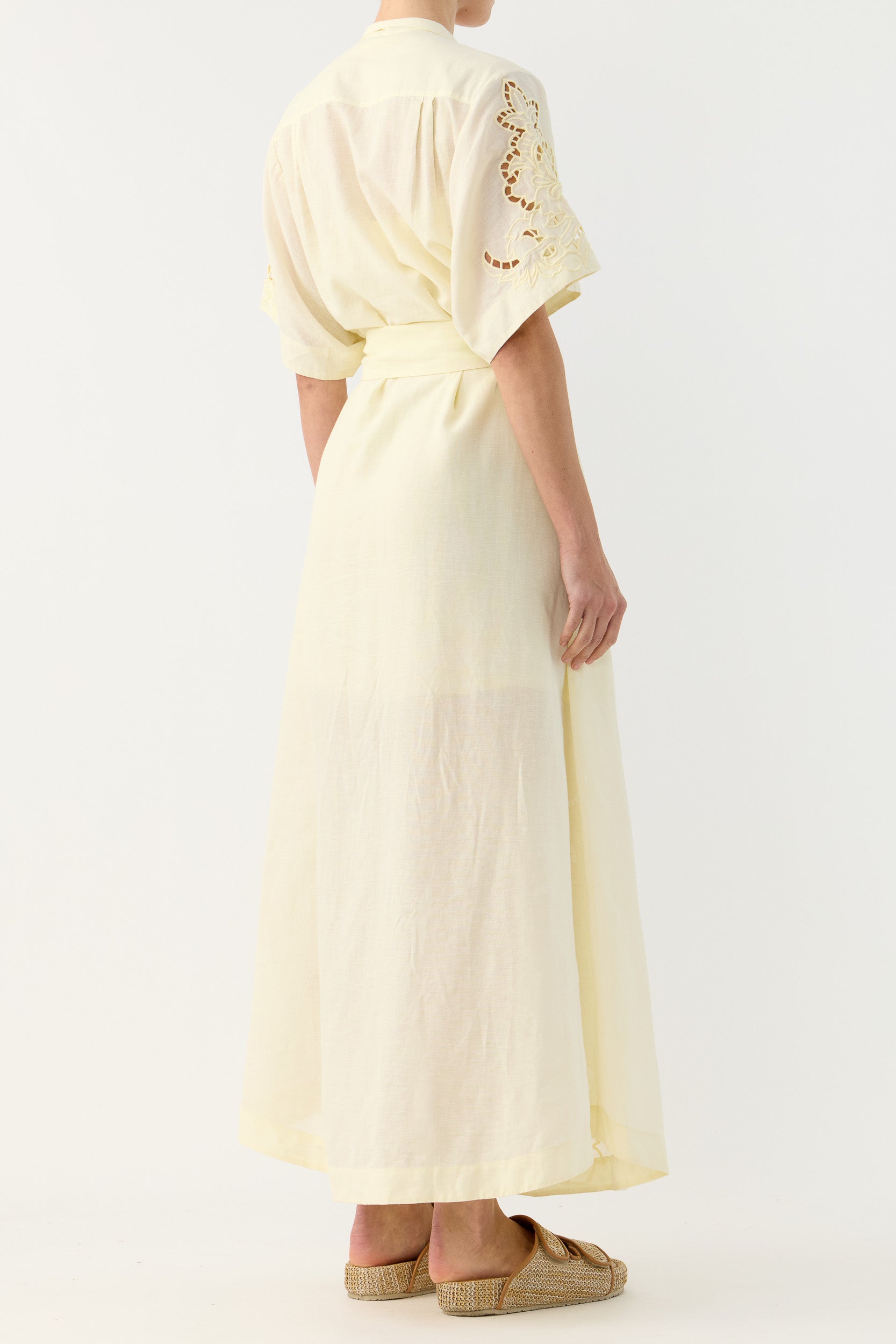 Pascal Embroidered Cutout Shirt Dress