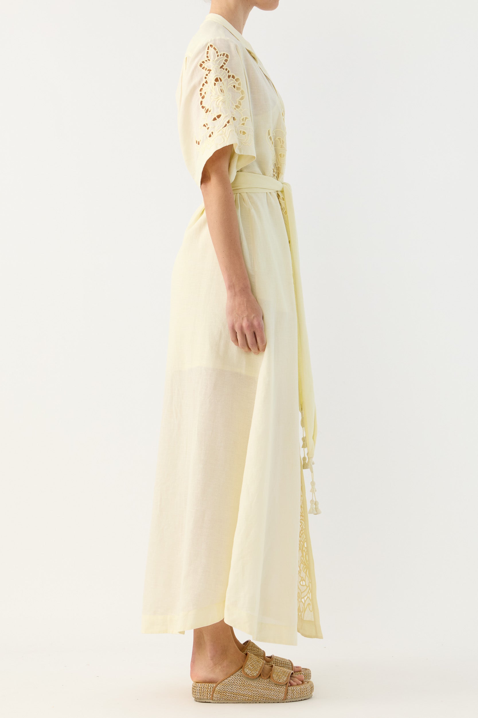 Pascal Embroidered Cutout Shirt Dress