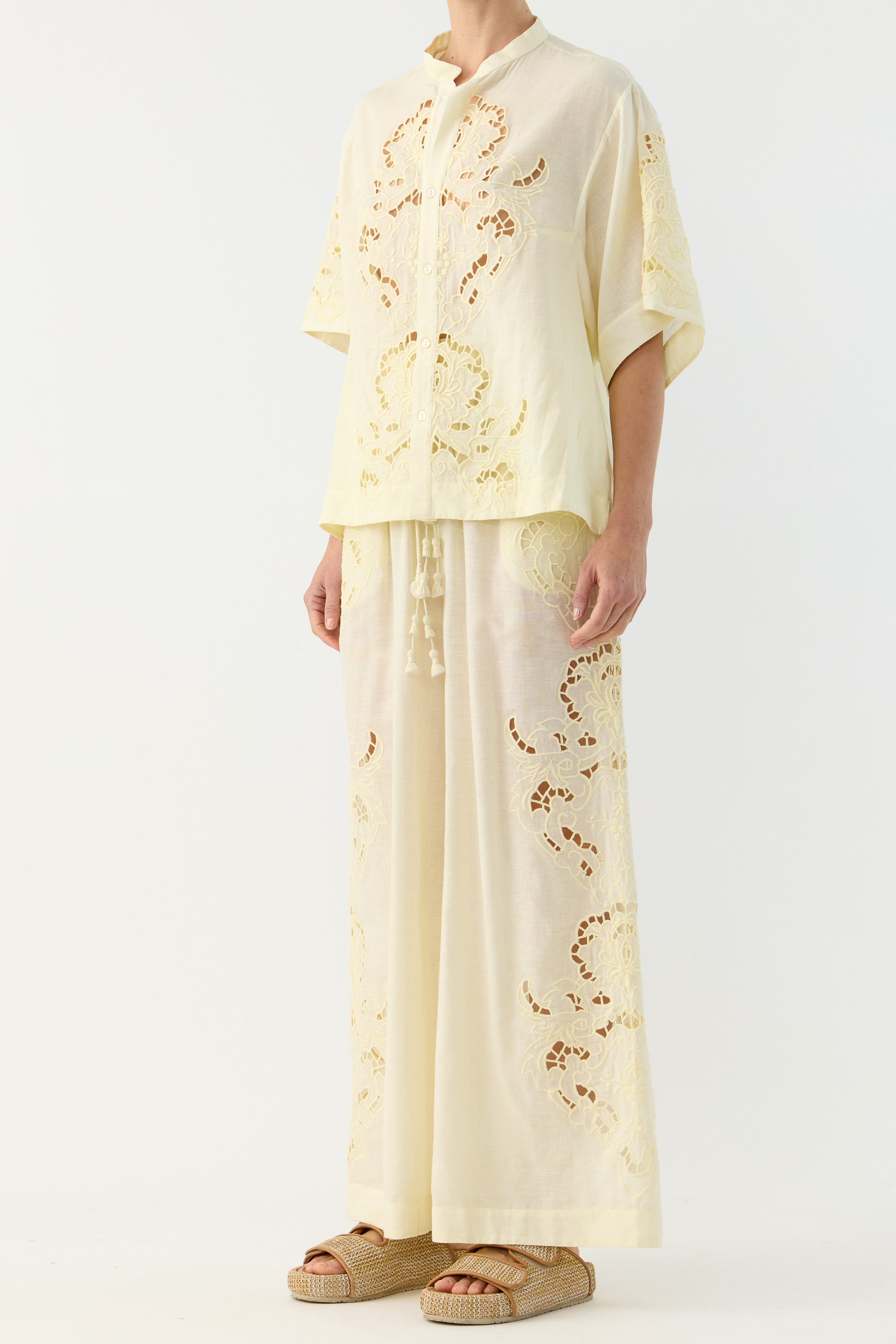 Pascal Embroidered Cutout Shirt