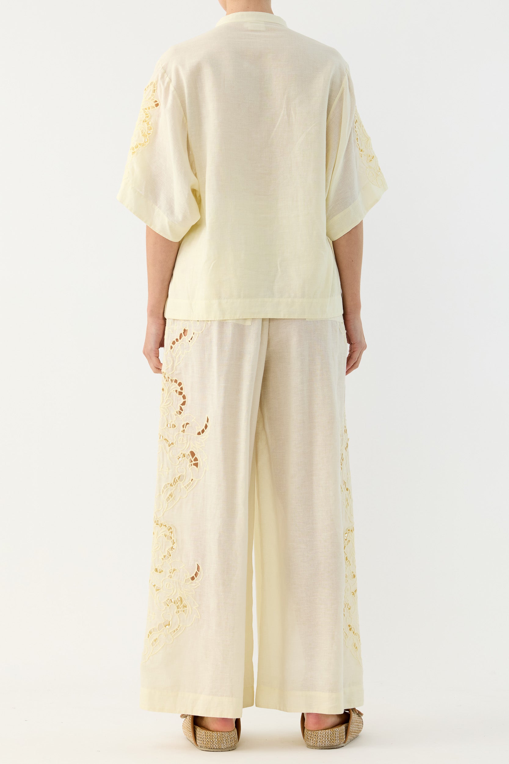 Pascal Embroidered Cutout Pant