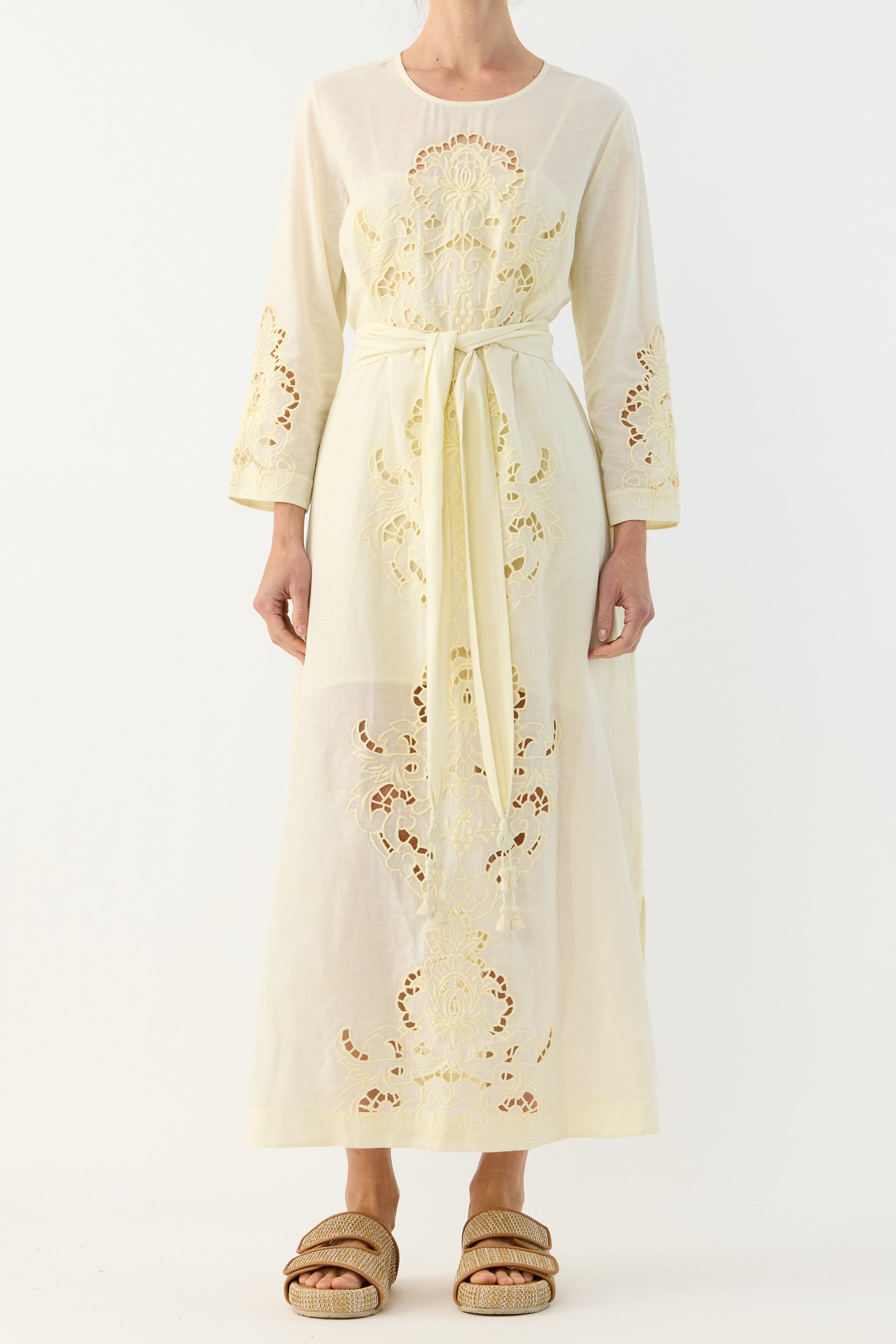 Pascal Embroidered Cutout Tunic Dress