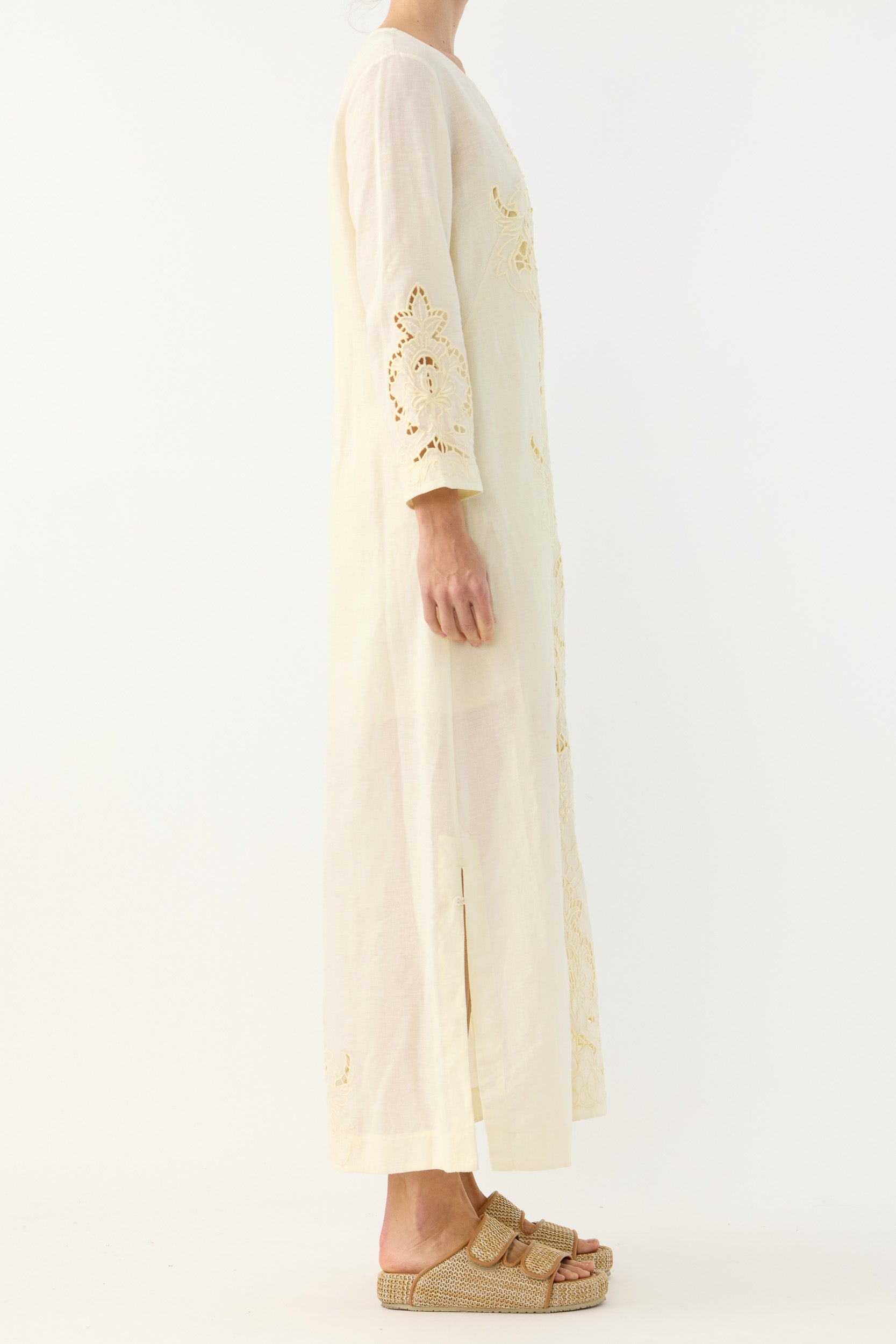 Pascal Embroidered Cutout Tunic Dress