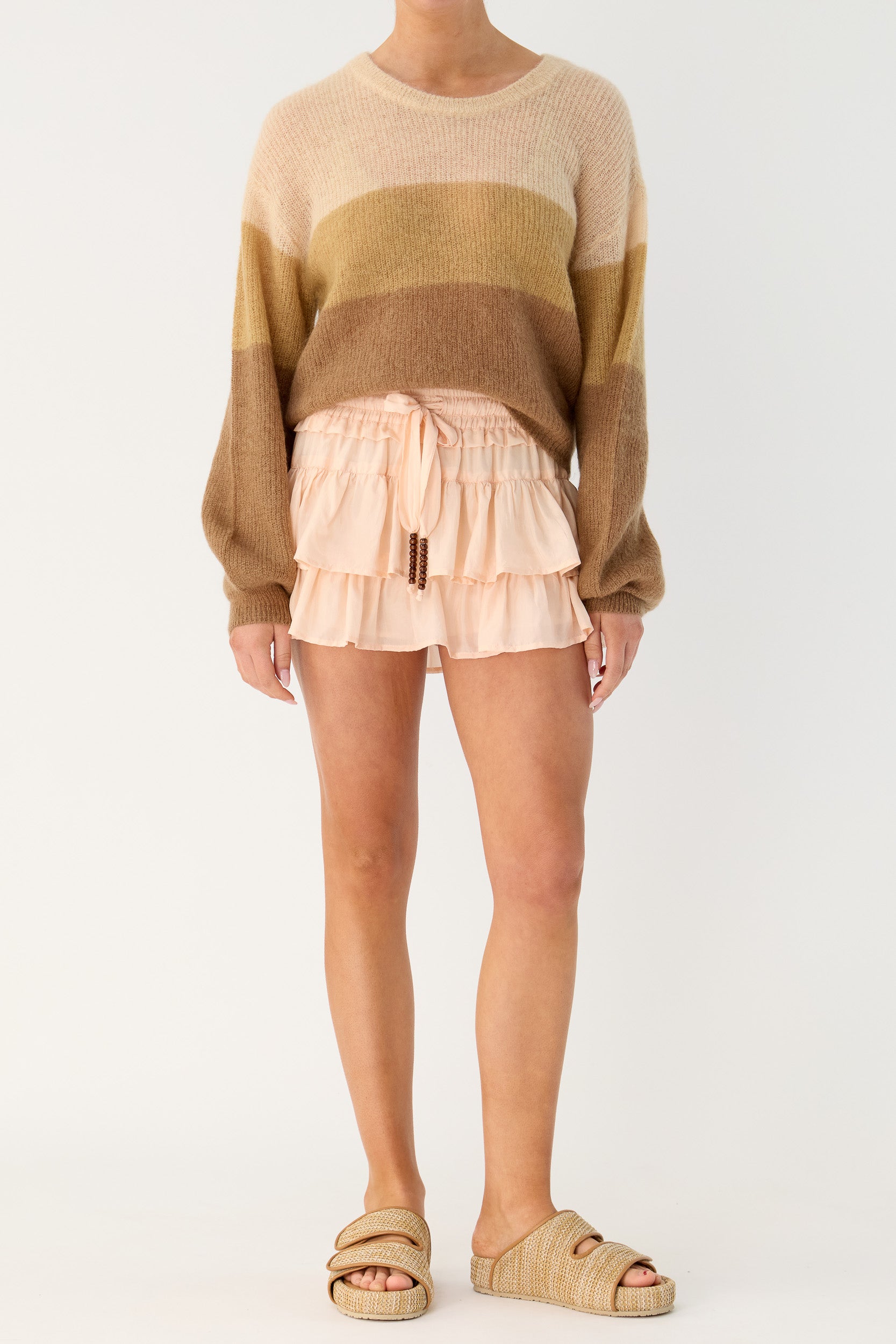 Inez Mohair-Wool Logo Knit Sweater