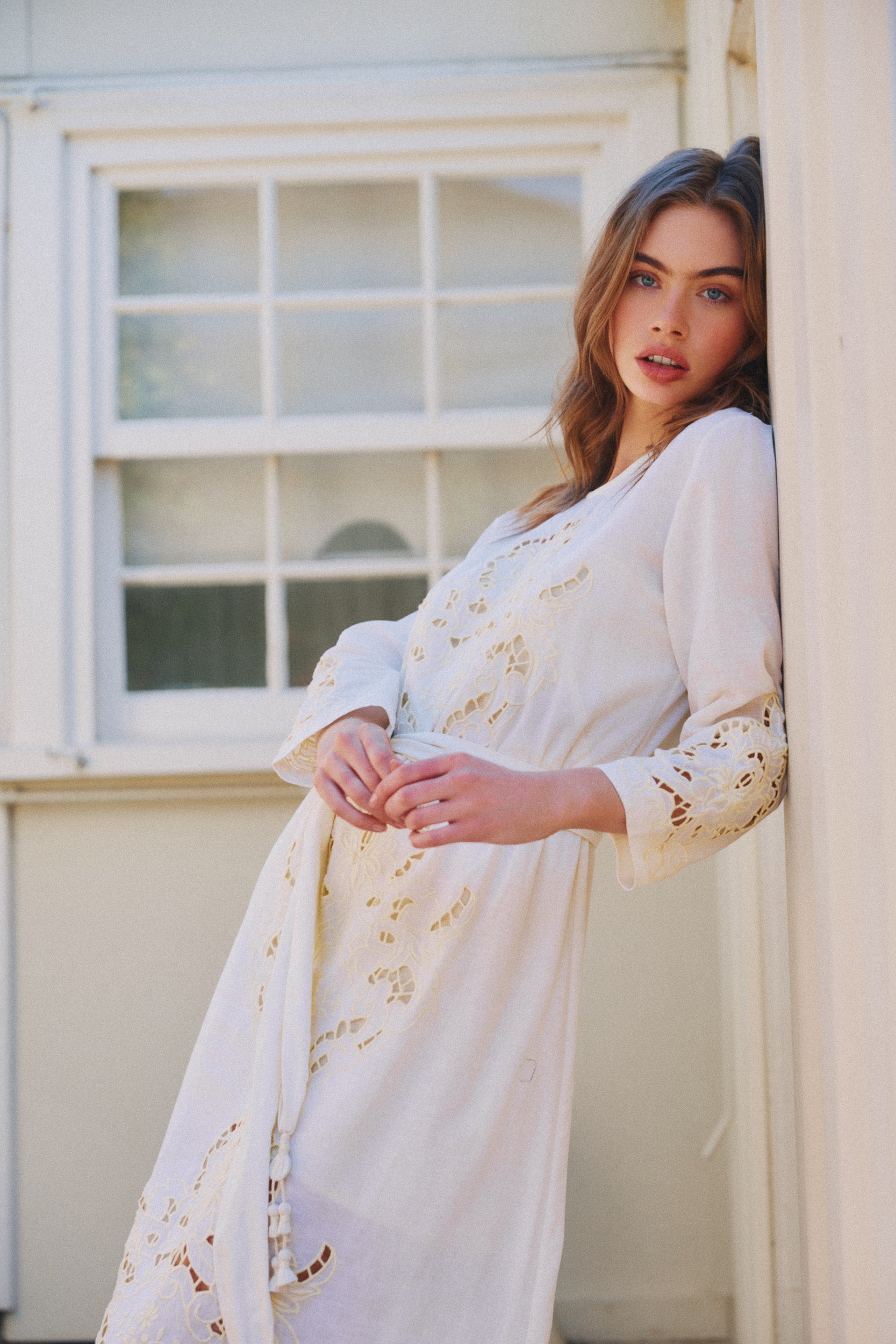 Pascal Embroidered Cutout Tunic Dress