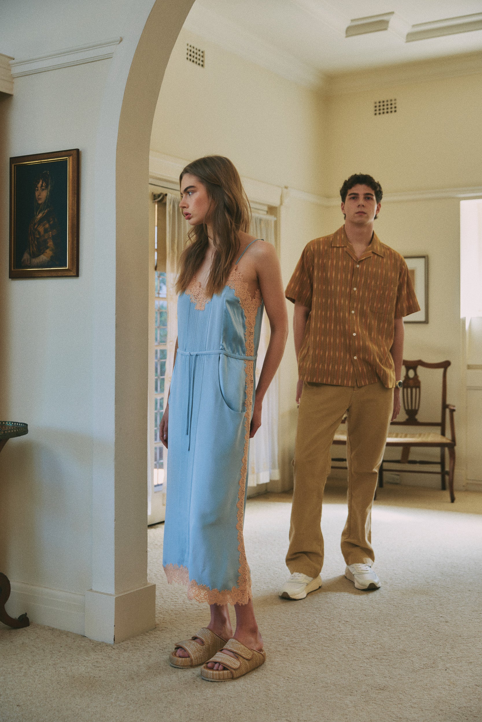 Brodie Silk & Lace Cami Dress