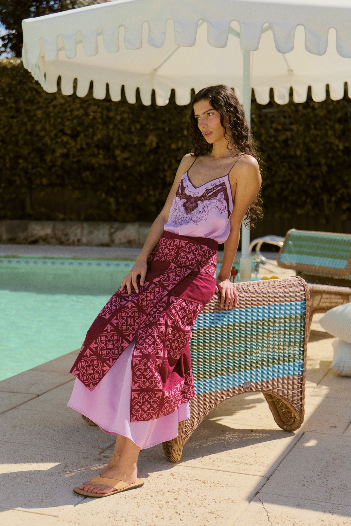 Lina Silk Crepe Cami Dress