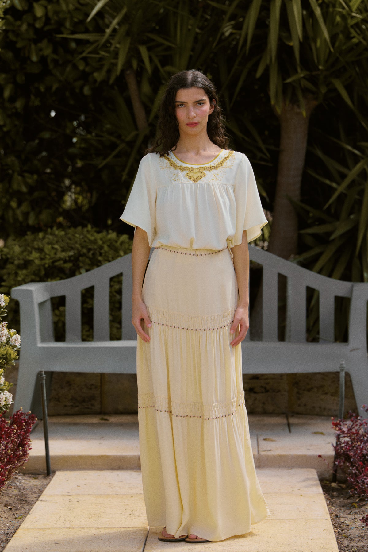 Gemini Crepe De Chine Skirt