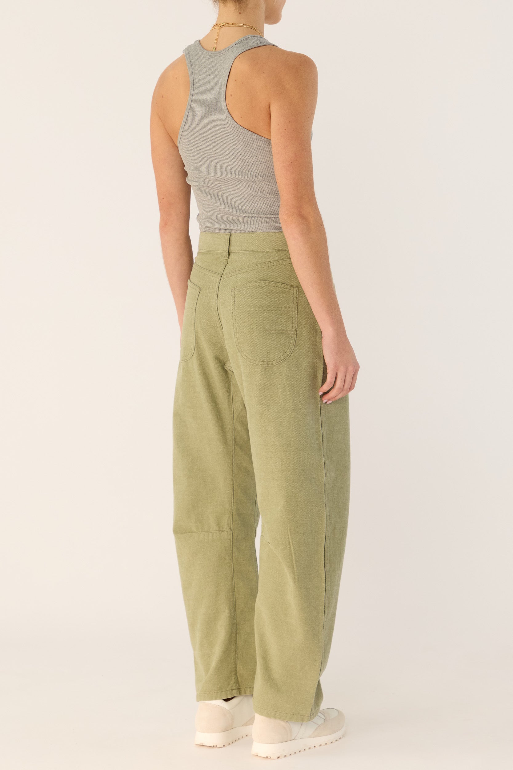 Clover Ribbed Silk-Cotton Scoop Neck Singlet
