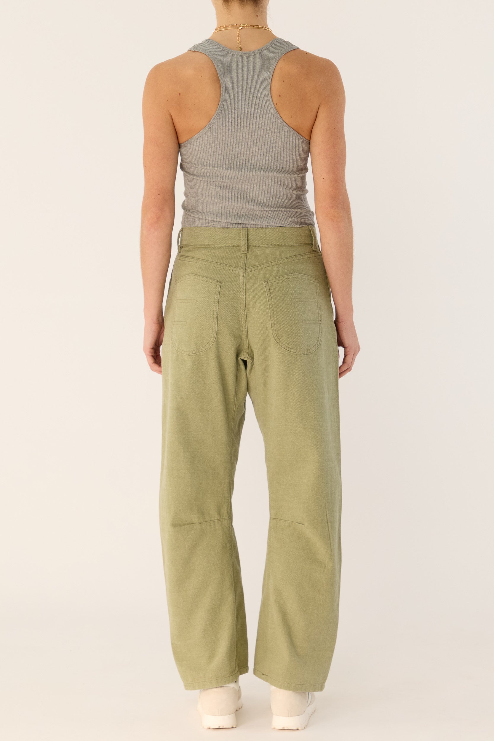 Clover Ribbed Silk-Cotton Scoop Neck Singlet