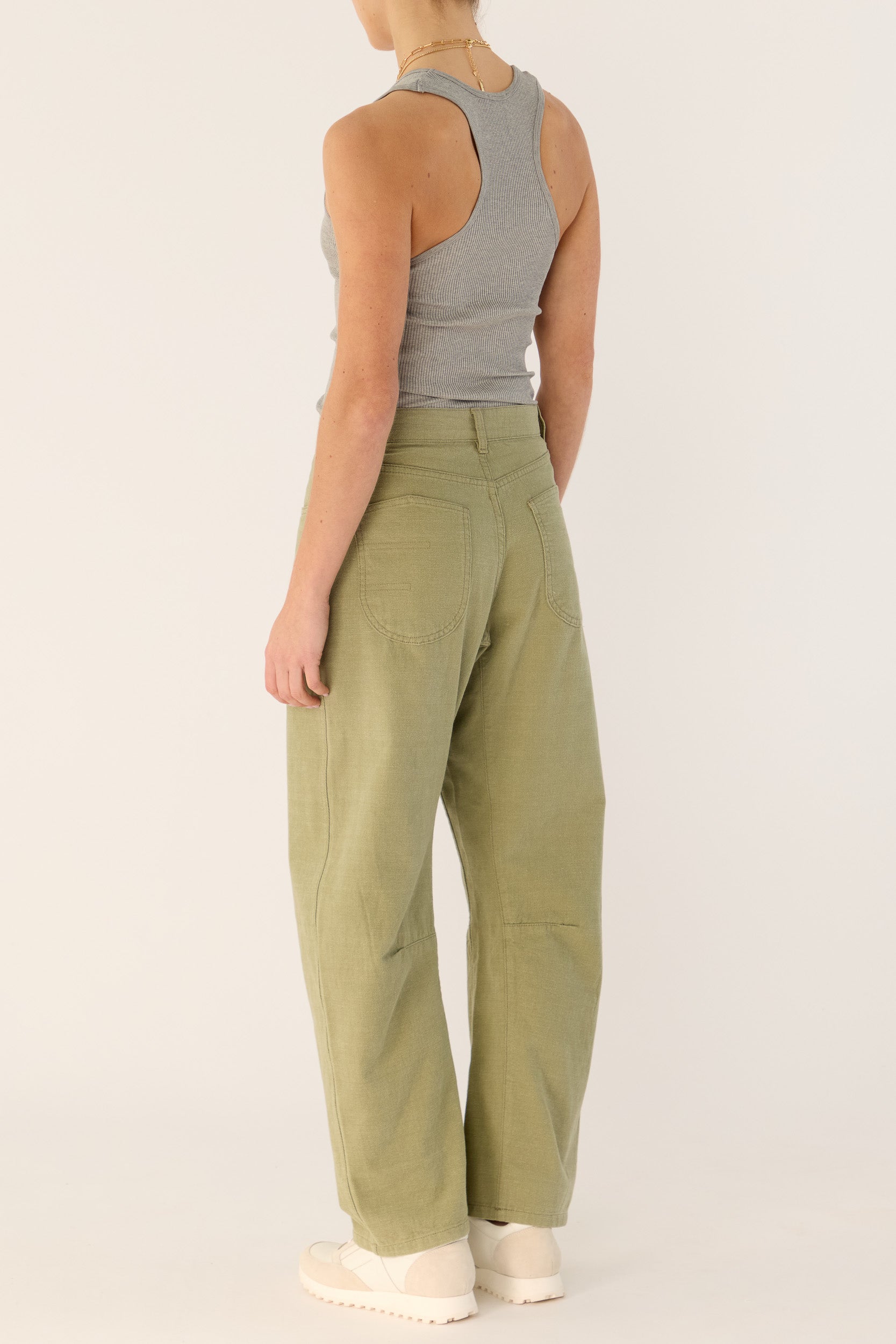 Clover Ribbed Silk-Cotton Scoop Neck Singlet