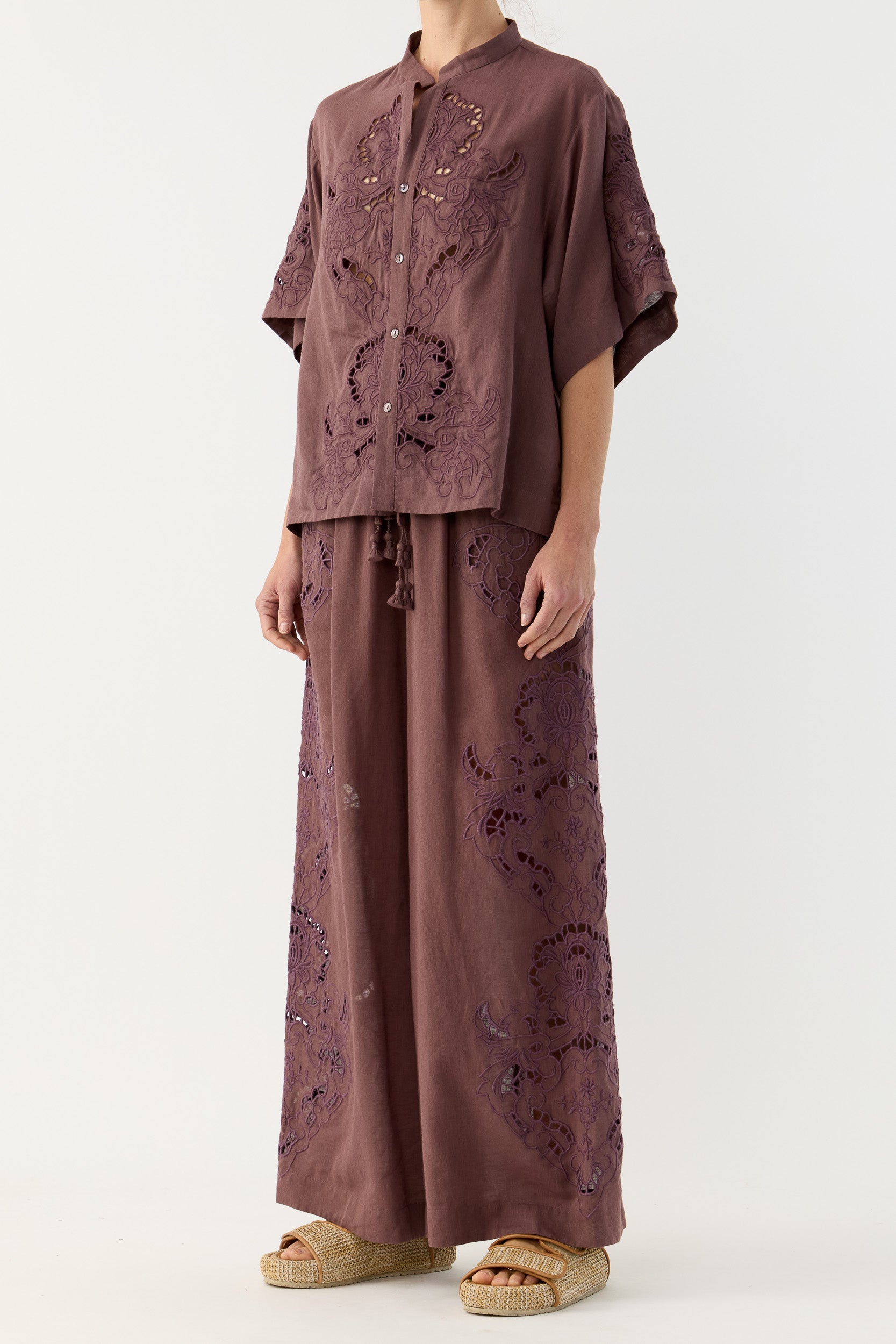 Pascal Embroidered Cutout Shirt