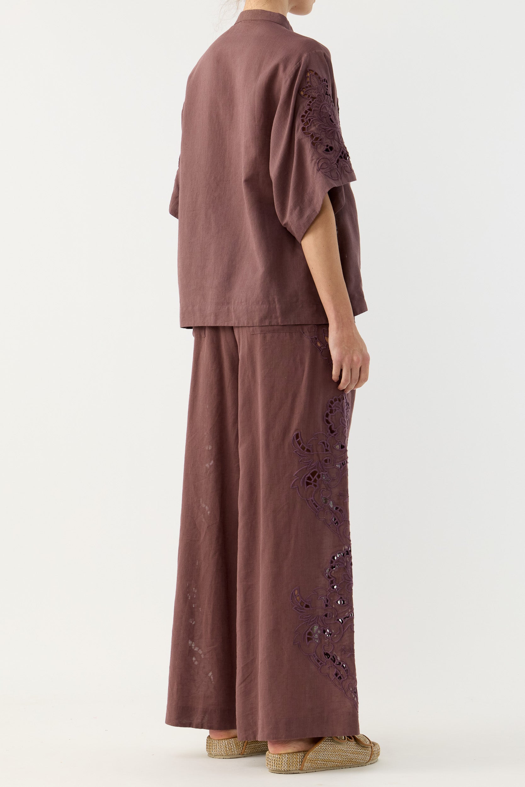 Pascal Embroidered Cutout Pant