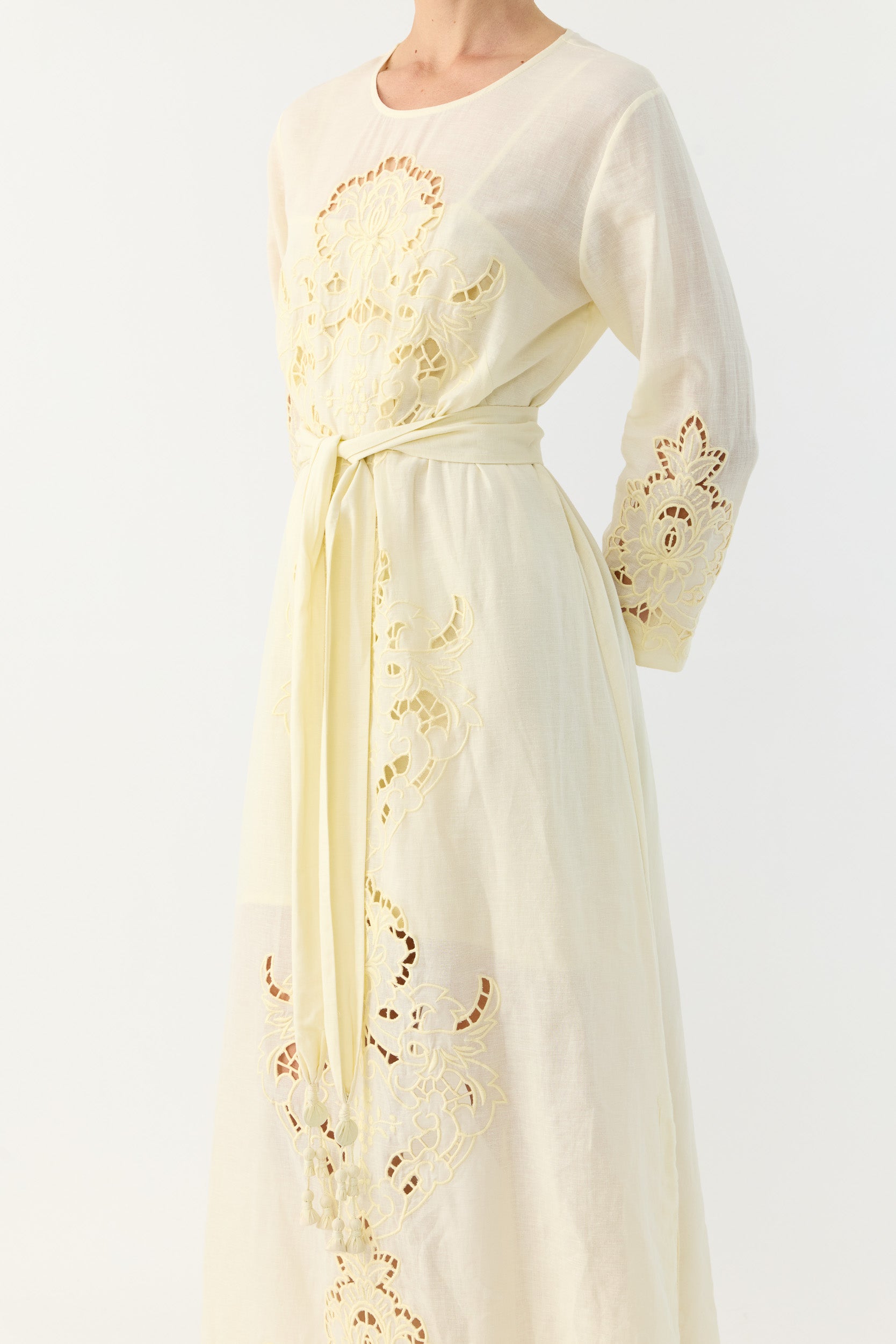 Pascal Embroidered Cutout Tunic Dress