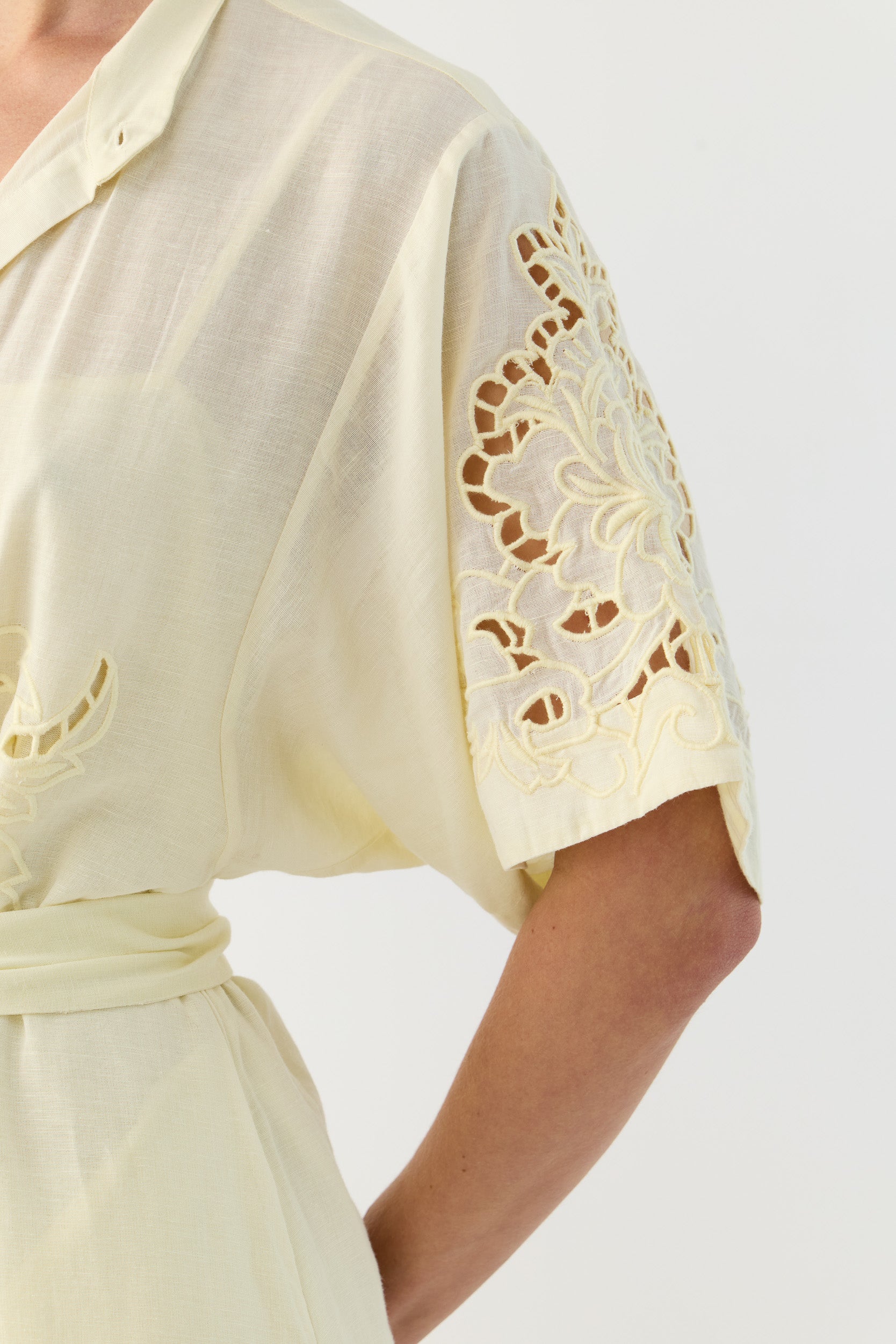 Pascal Embroidered Cutout Shirt Dress