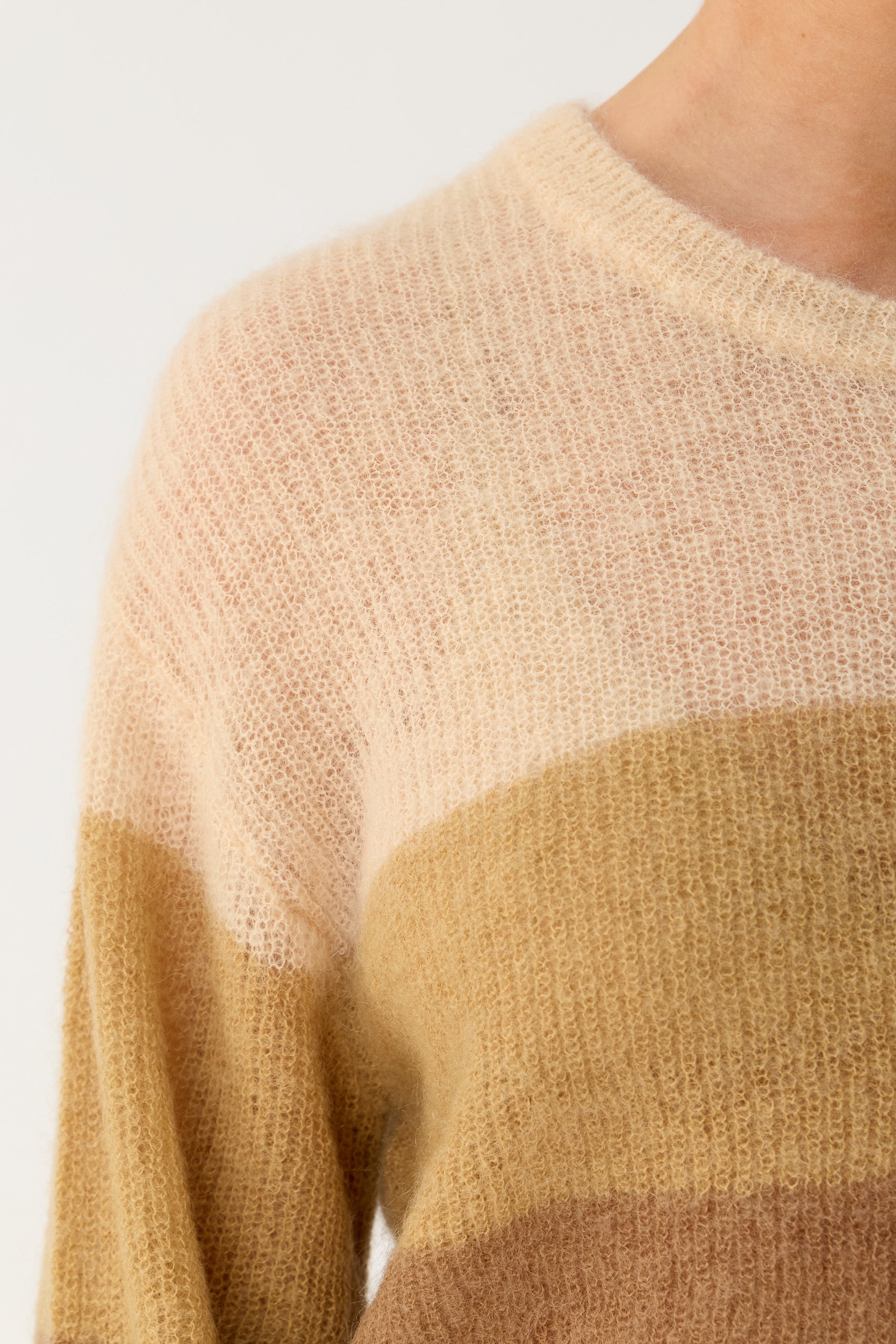 Inez Mohair-Wool Logo Knit Sweater