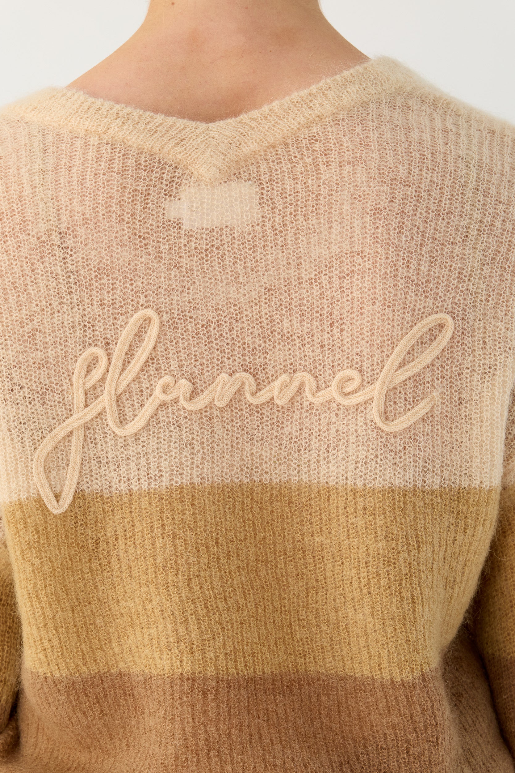 Inez Mohair-Wool Logo Knit Sweater
