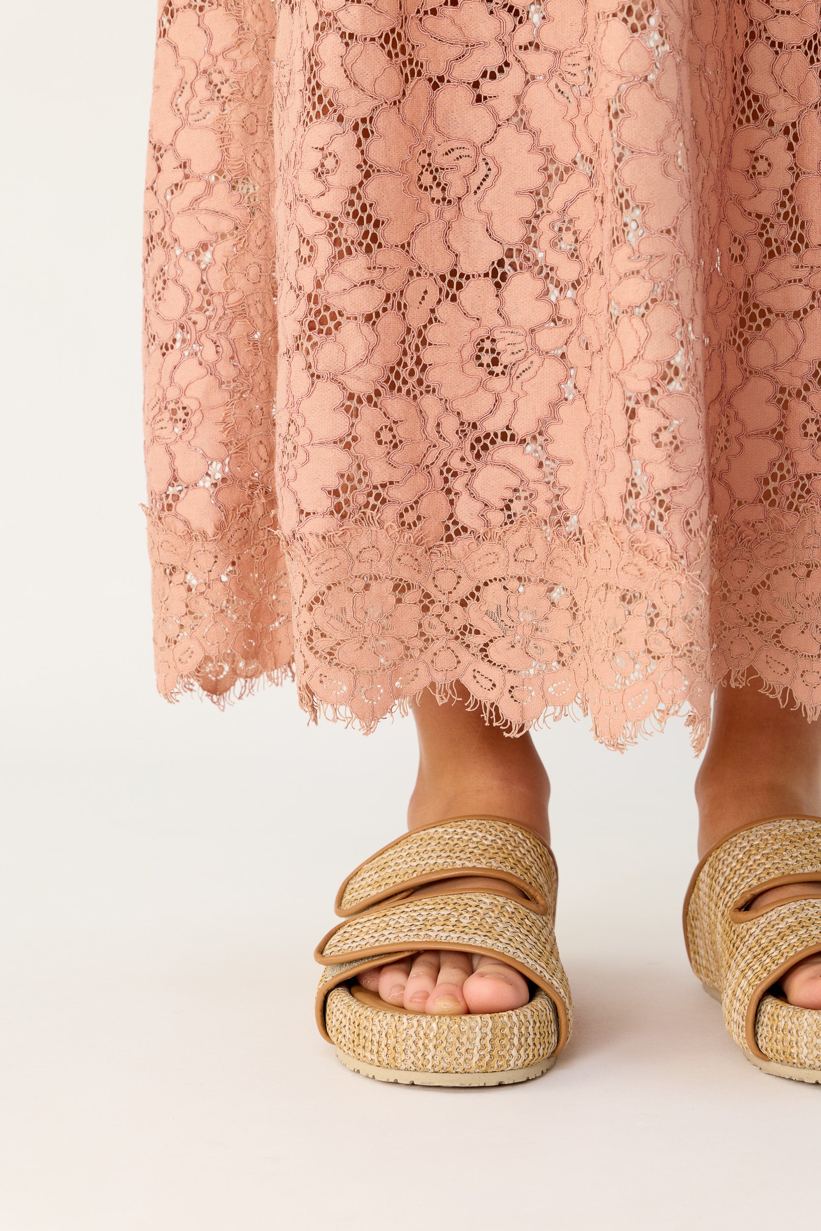 Camie Raffia & Leather Slide