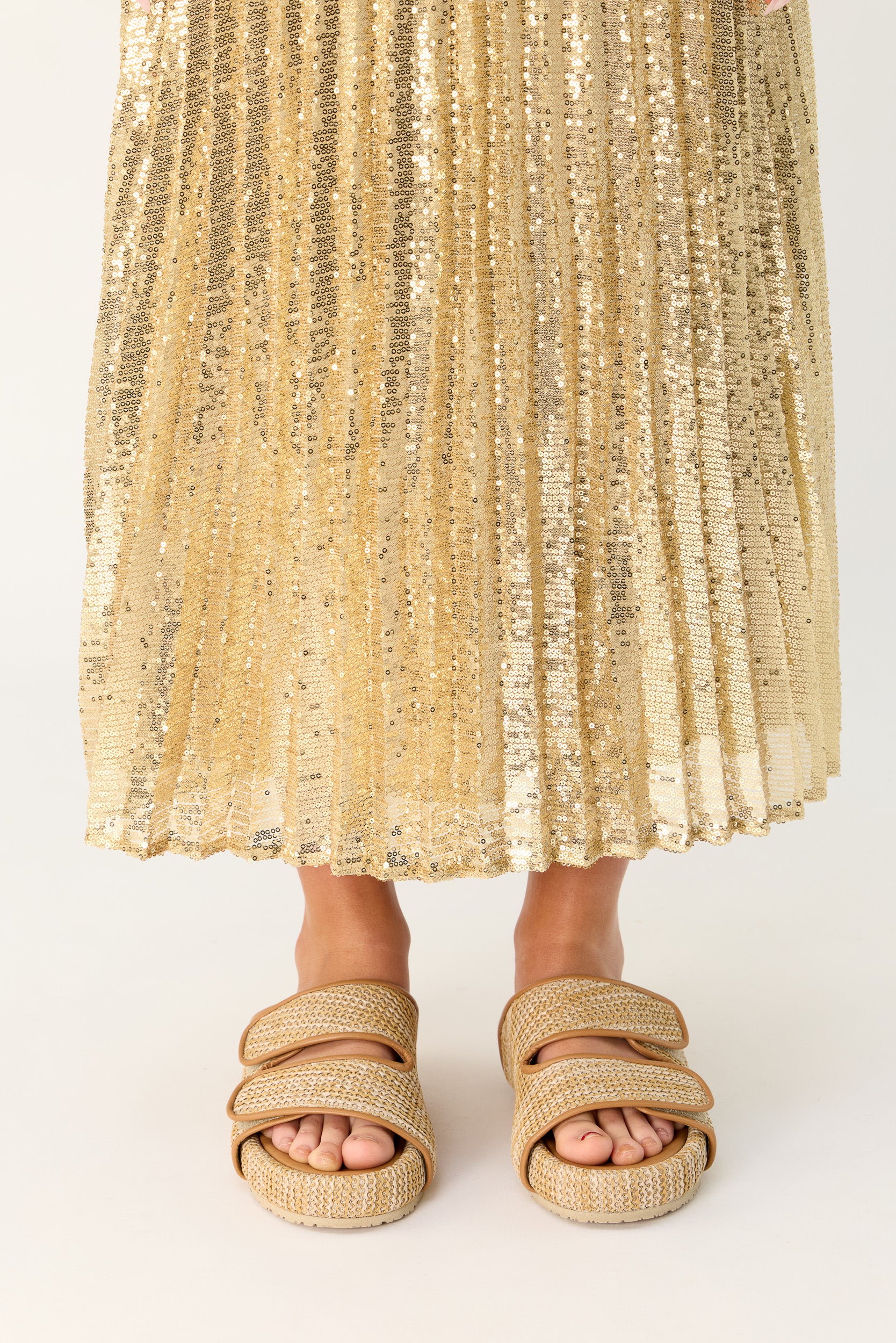 Sigrid Sequin Pleated Skirt
