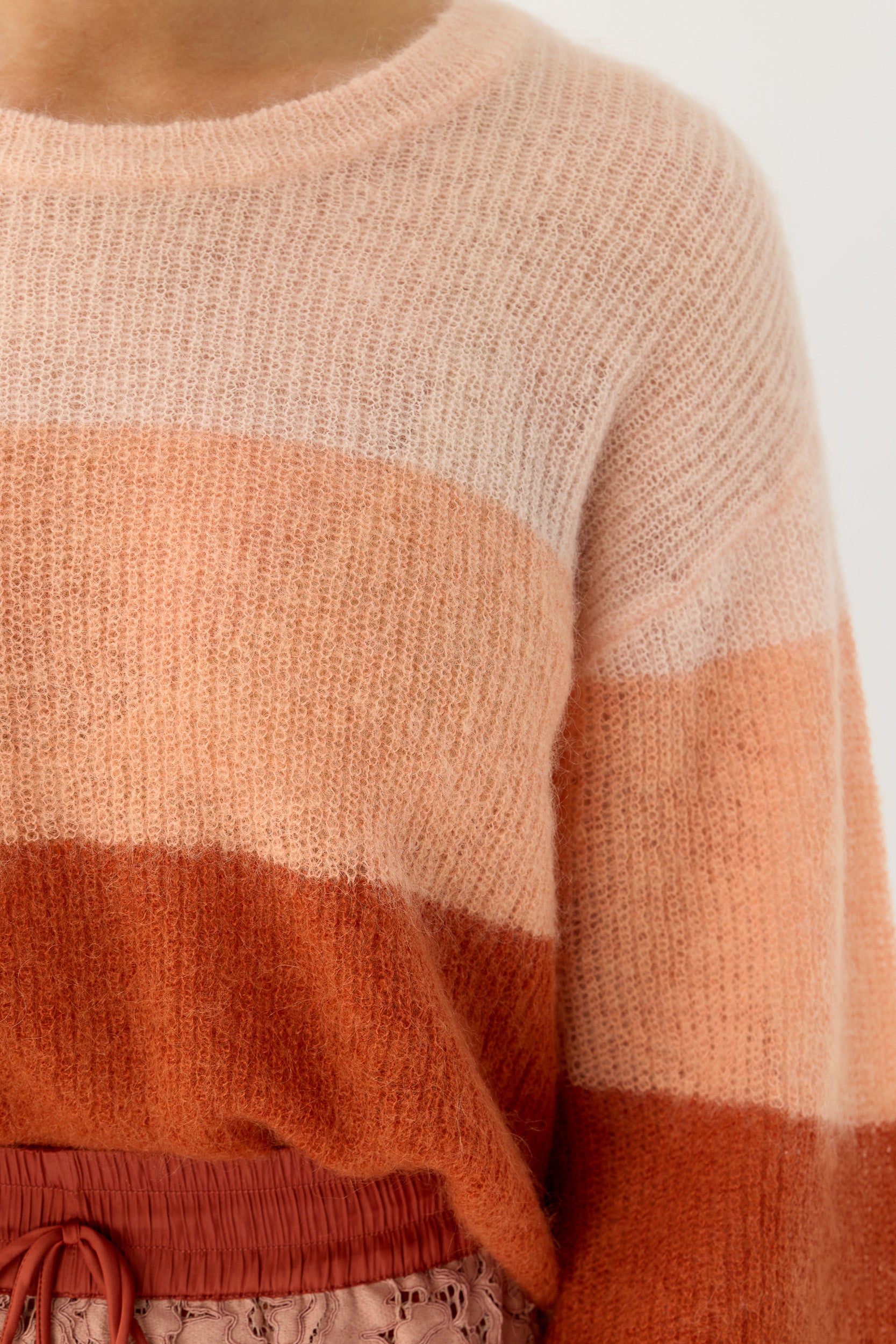 Inez Mohair-Wool Logo Knit Sweater