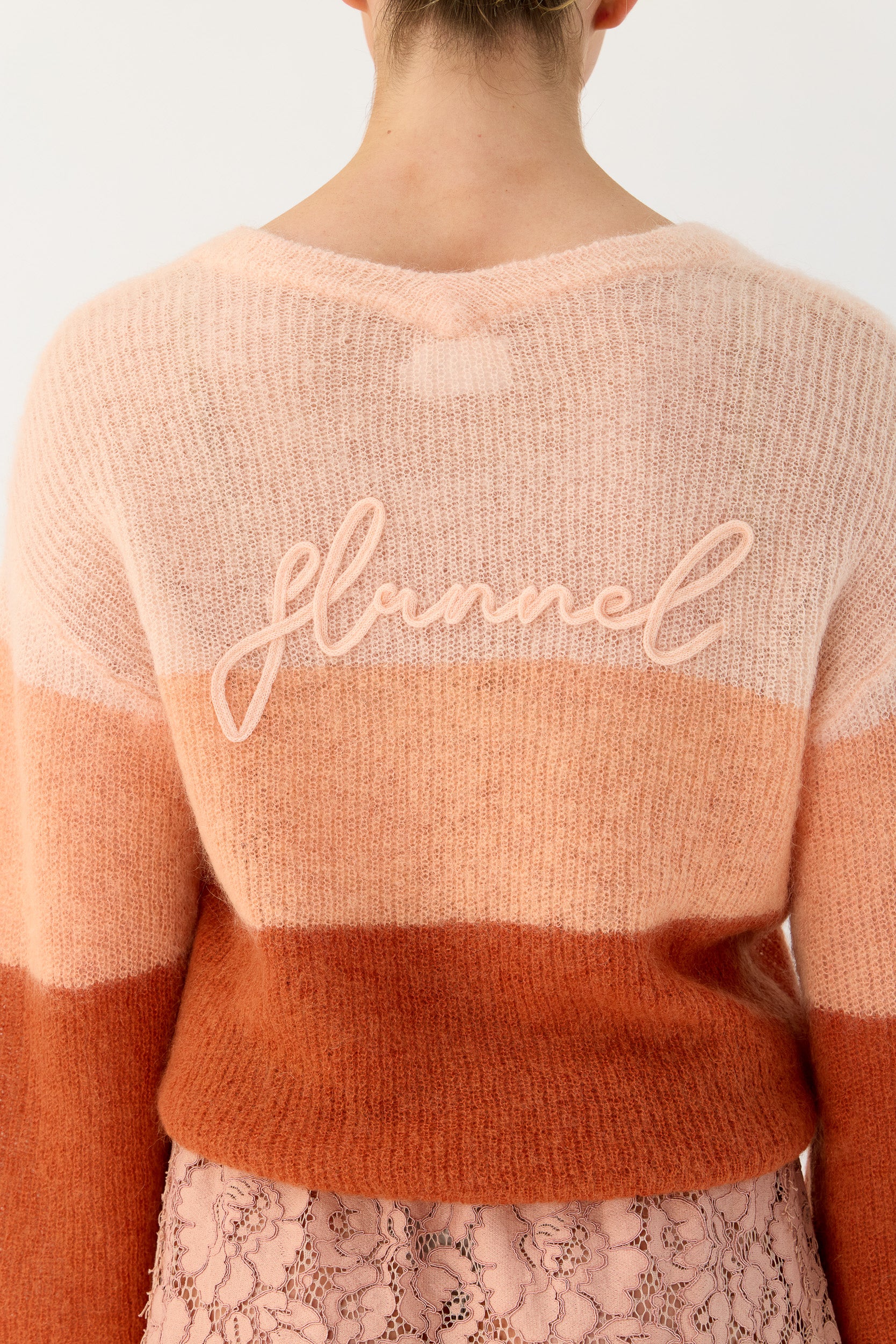 Inez Mohair-Wool Logo Knit Sweater