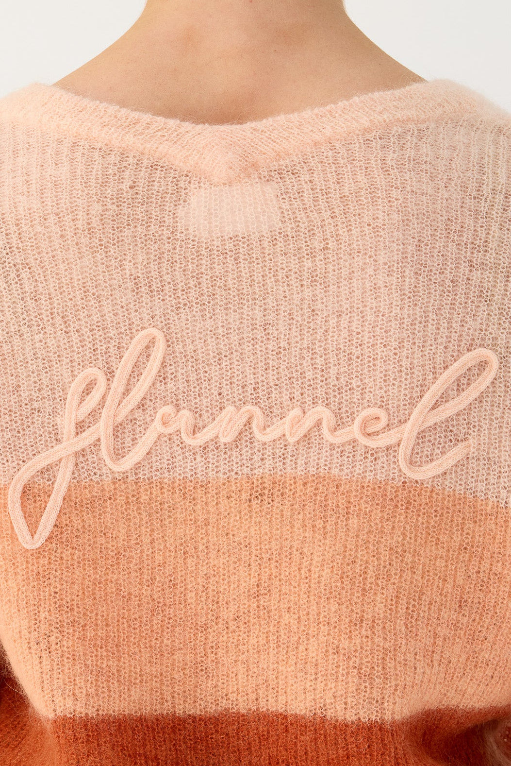 Inez Mohair-Wool Logo Knit Sweater